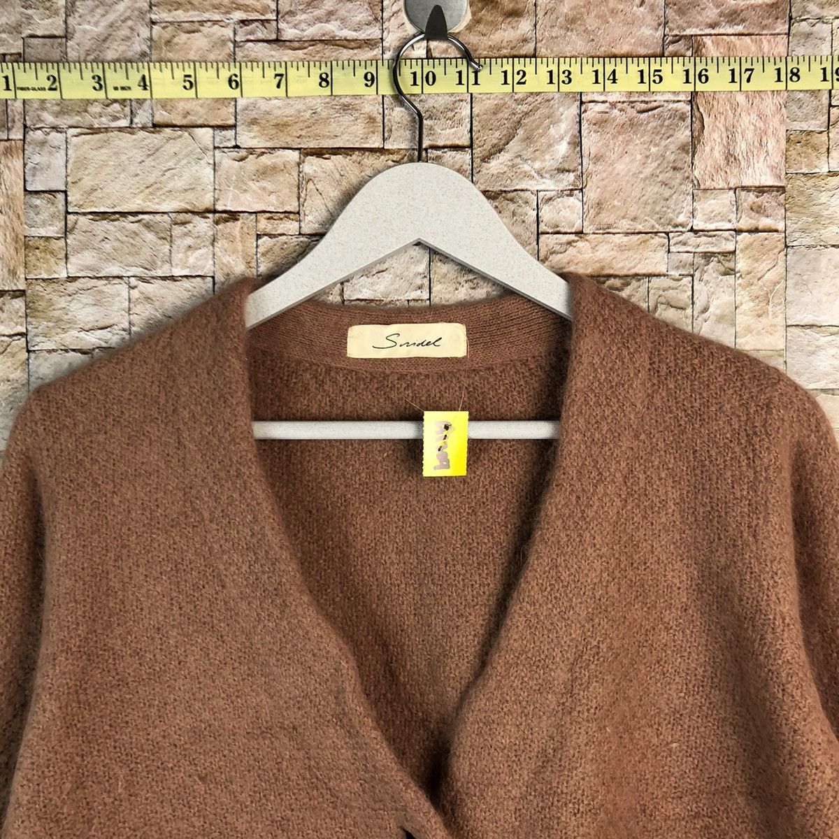 Japanese Brand Smidel Brown mohair fur Cardigan Knitwear #A1209 Size US S / EU 44-46 / 1 - 4 Thumbnail