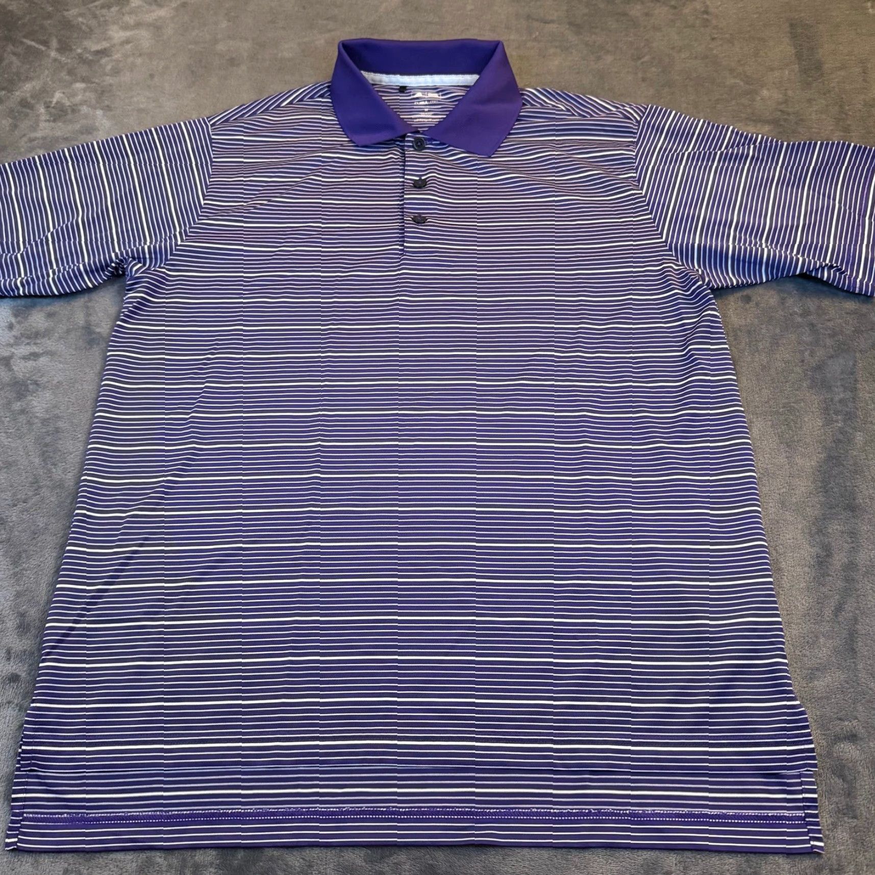 Adidas Adidas Polo Shirt Mens M Purple White Striped Climalite Golf Breathable Quick Dry Athletic Casual Sports Shirt Size US M / EU 48-50 / 2 - 3 Thumbnail