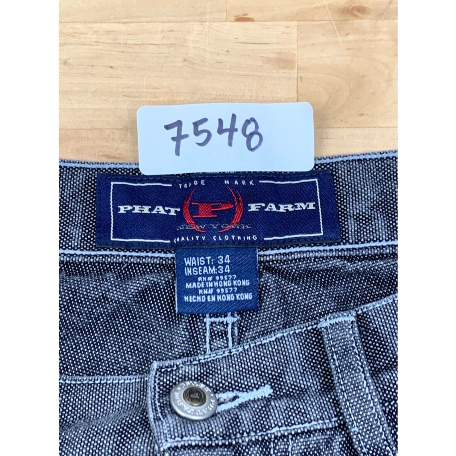 Phat Farm VINTAGE Phat Farm Denim Jeans 34x32 Black Loose Baggy Jeans Men 34 Inseam 32 Hip Hop Style Size US 34 / EU 50 - 3 Thumbnail