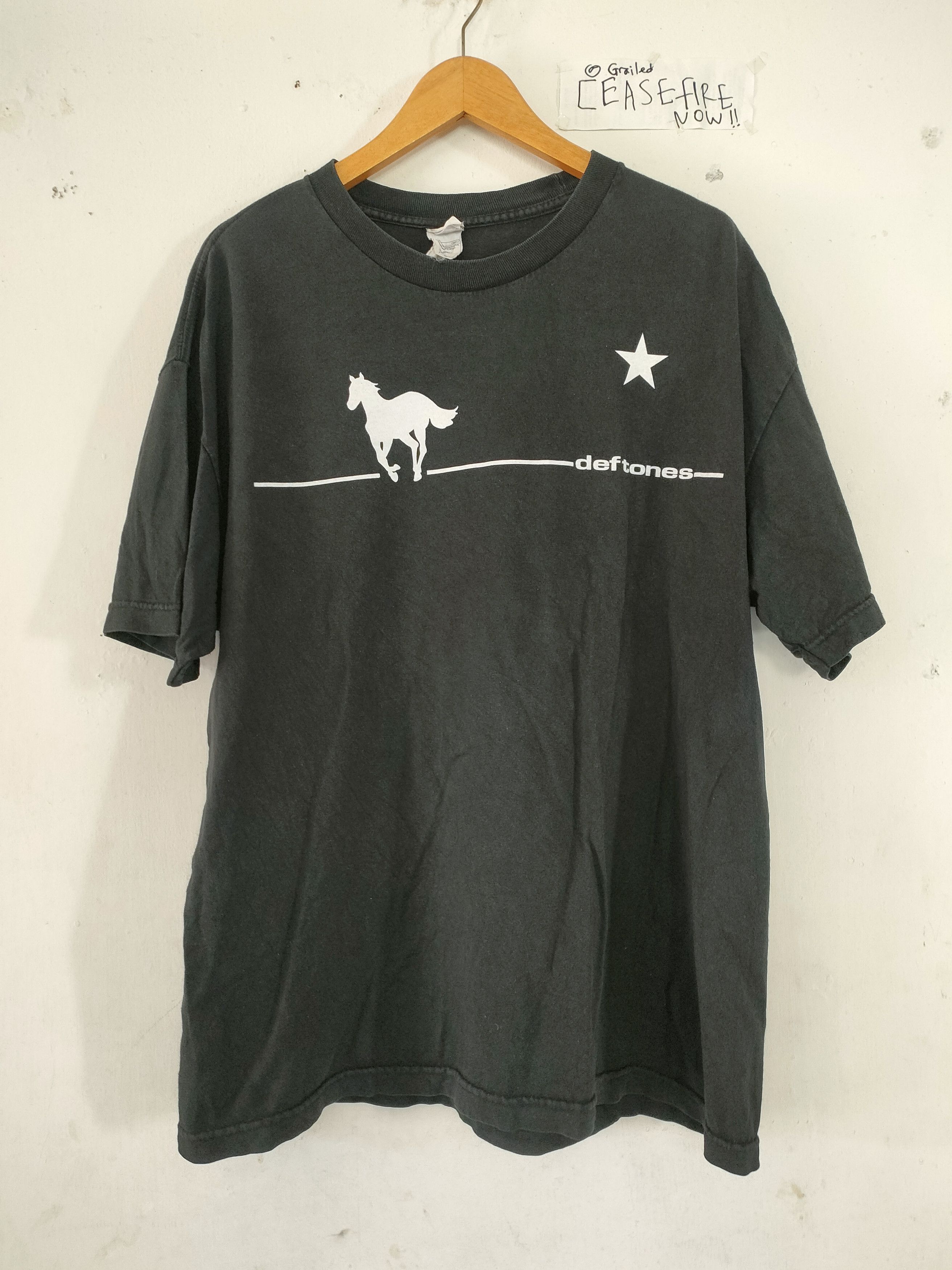 Image of Archival Clothing x Band Tees Vintage Deftones White Pony in Black, Men's (Size XL)