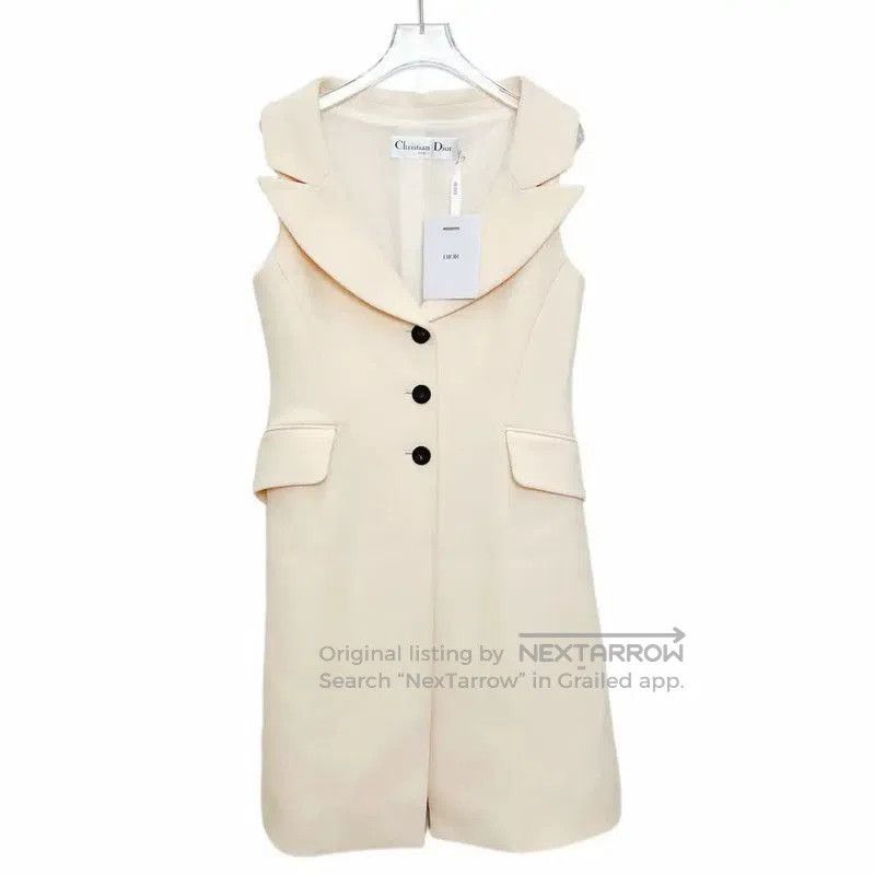 Dior Dior Elegant White Silk Blend Dress . Size M / US 6-8 / IT 42-44 - 1 Thumbnail