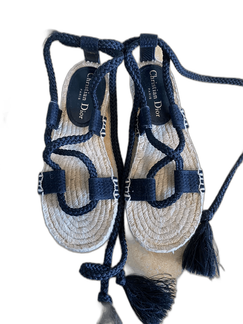 Dior Dior Braided Espadrille Fisherman Sandals Size US 5.5 / EU 38 - 1 Thumbnail