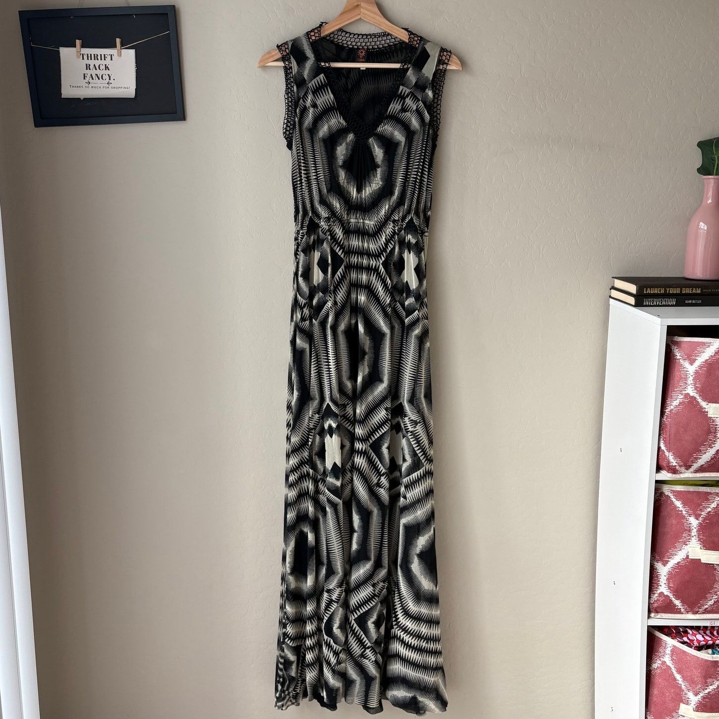 Jean Paul Gaultier Jean Paul Gaultier 90s Black Geo Optical Illusion Dress Sz M Size M / US 6-8 / IT 42-44 - 1 Thumbnail