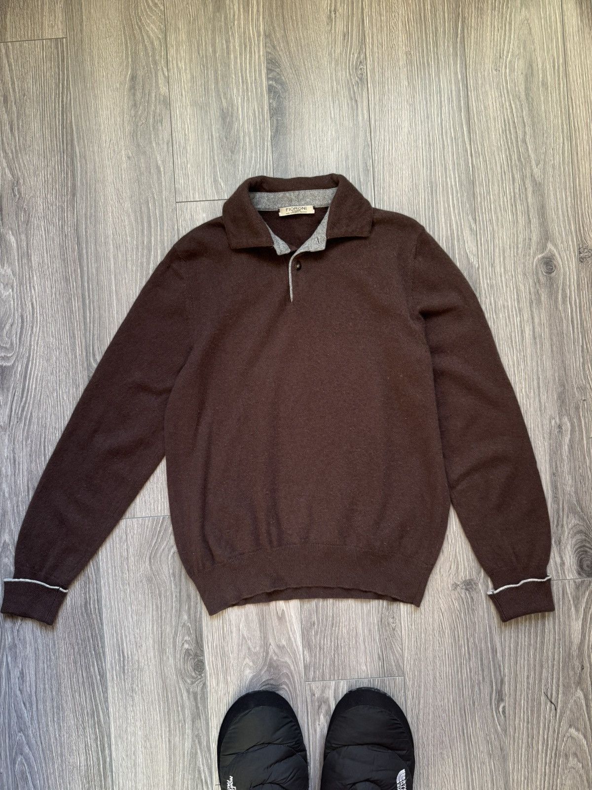 Other Fioroni Brown Cashmere Polo Sweater 48 RRP €775 Size US M / EU 48-50 / 2 - 2 Thumbnail