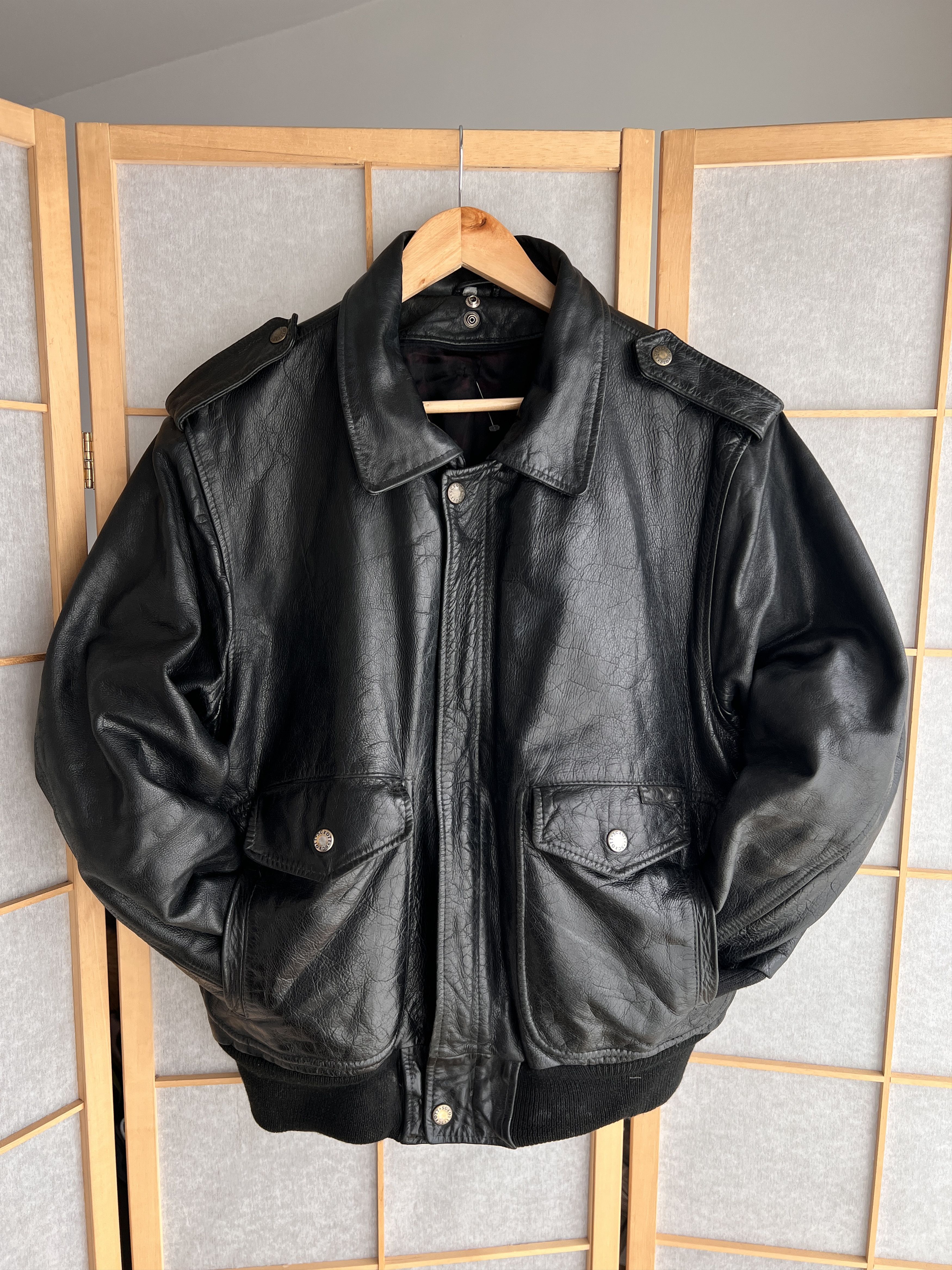Diesel VTG Schott Avirex style leather bomber jacket US army flyer Size US M / EU 48-50 / 2 - 1 Thumbnail