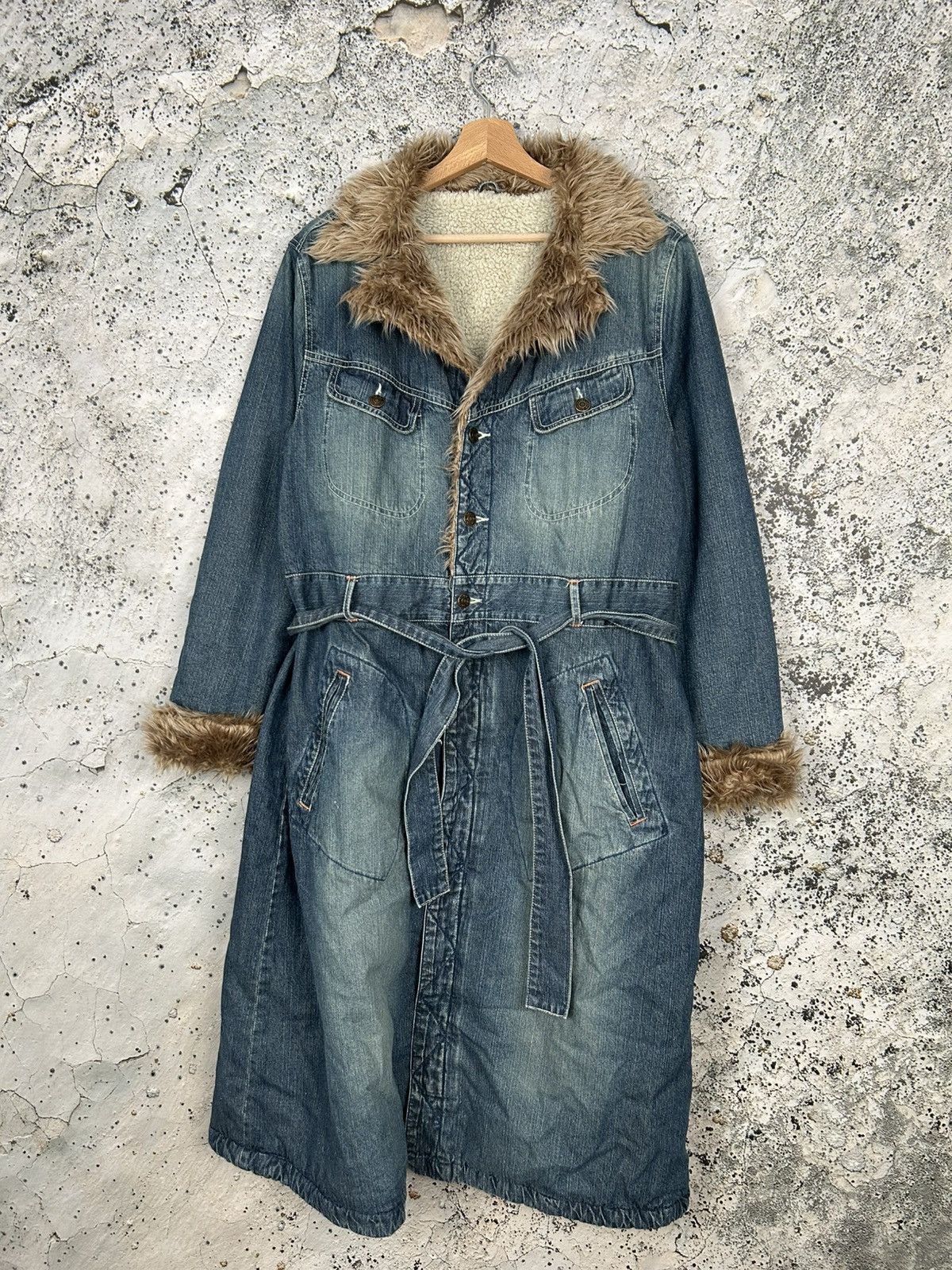 Vintage Vintage Penny Lane Jeans Fur Jacket Avant Garde Archive 90s Size L / US 10 / IT 46 - 1 Thumbnail