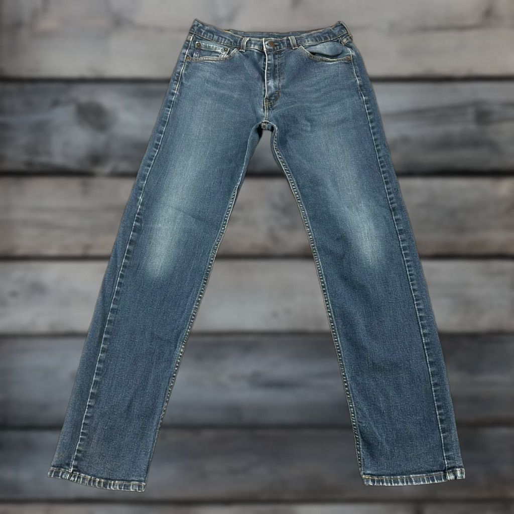 Levi's Levi's 505 Jeans Regular Blue Denim Cotton Stretch 32x34 Straight Classic Dark Wash Mens Regular Rise 10-12 Size US 32 / EU 48 - 1 Thumbnail