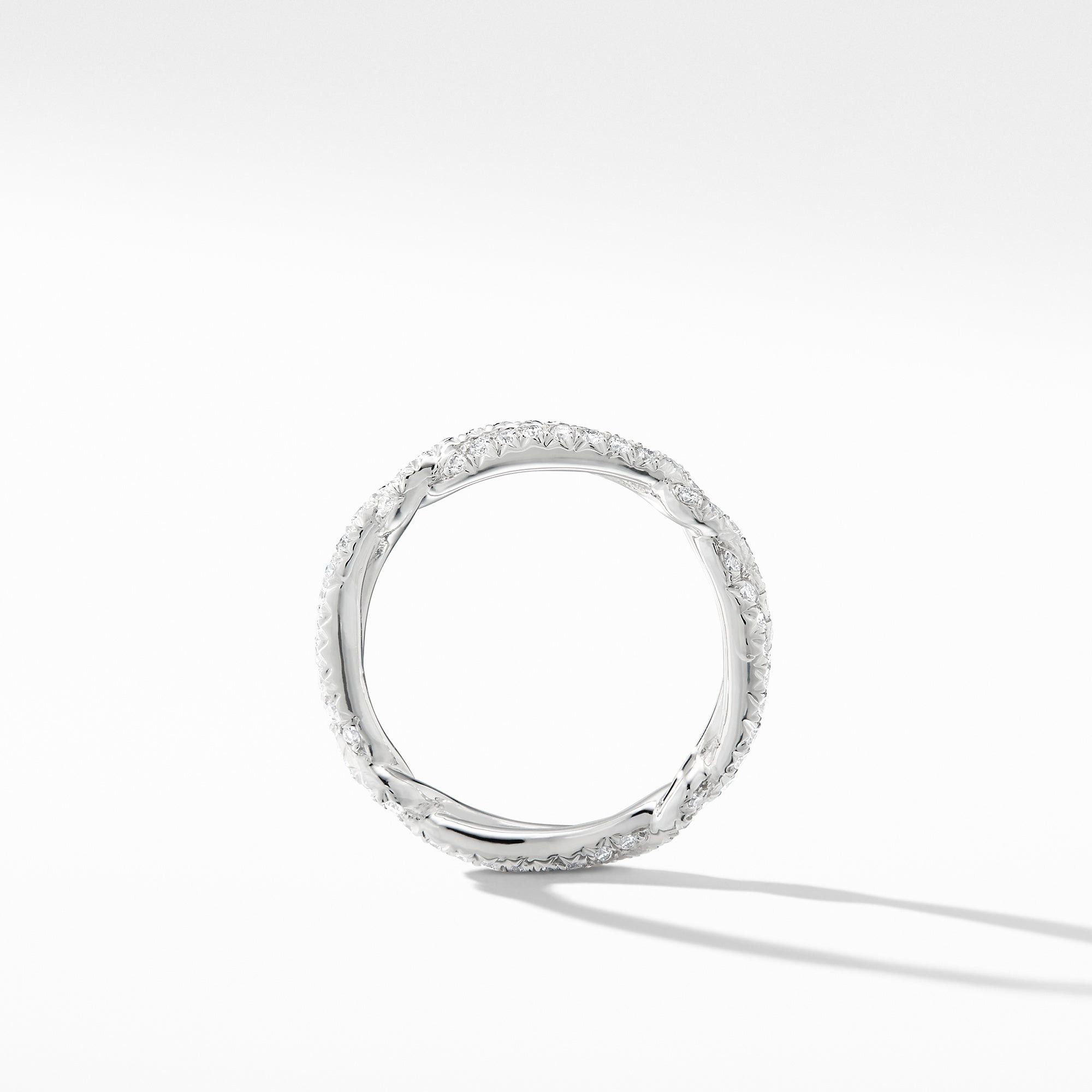 David Yurman o1w1db10325 WR3040 Ring in Platinum with Diamonds & 3.3mm Size ONE SIZE - 2 Thumbnail