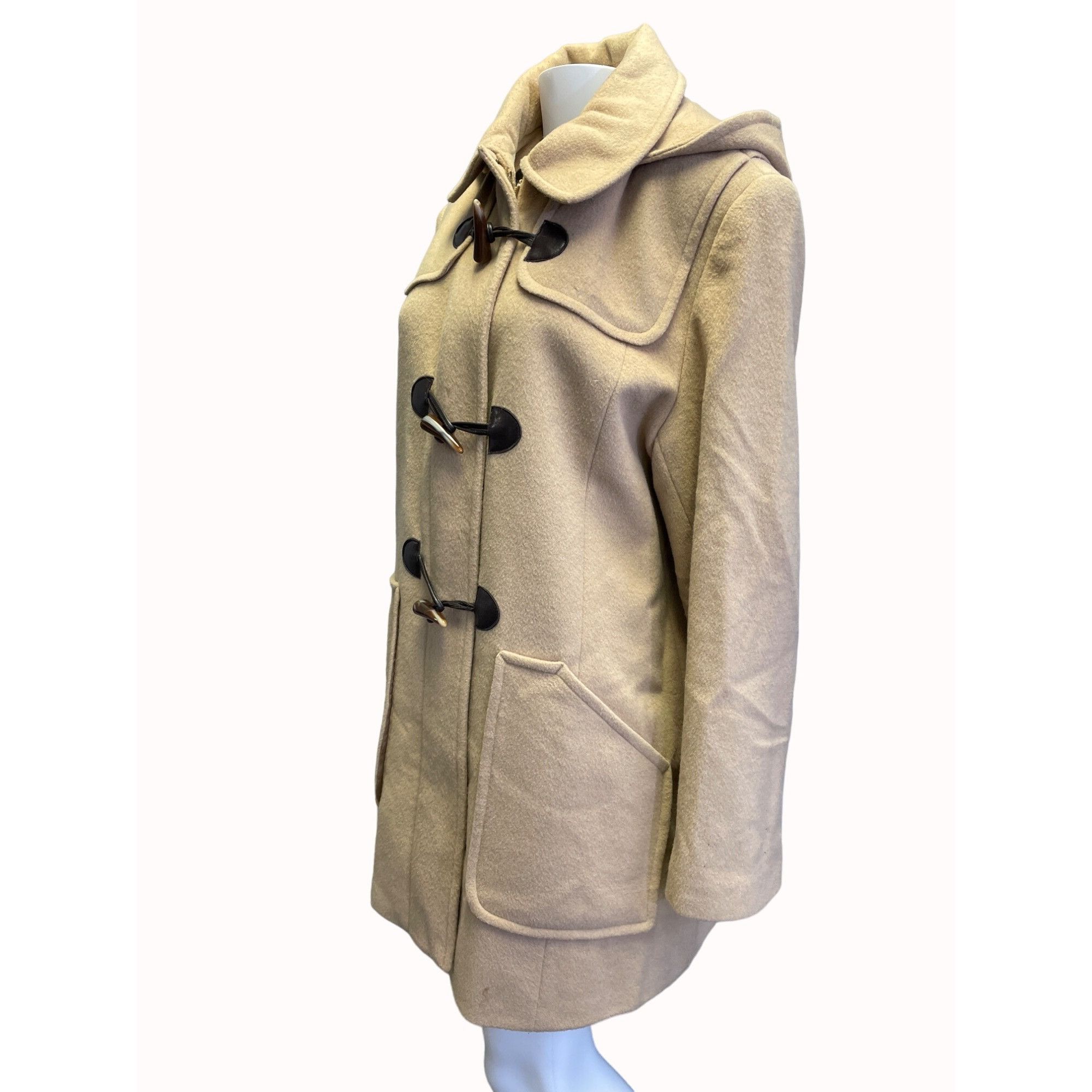 Other Larry Levine Women's Tan Coat Zip up & Button Closure Size 1 Size XL / US 12-14 / IT 48-50 - 2 Thumbnail