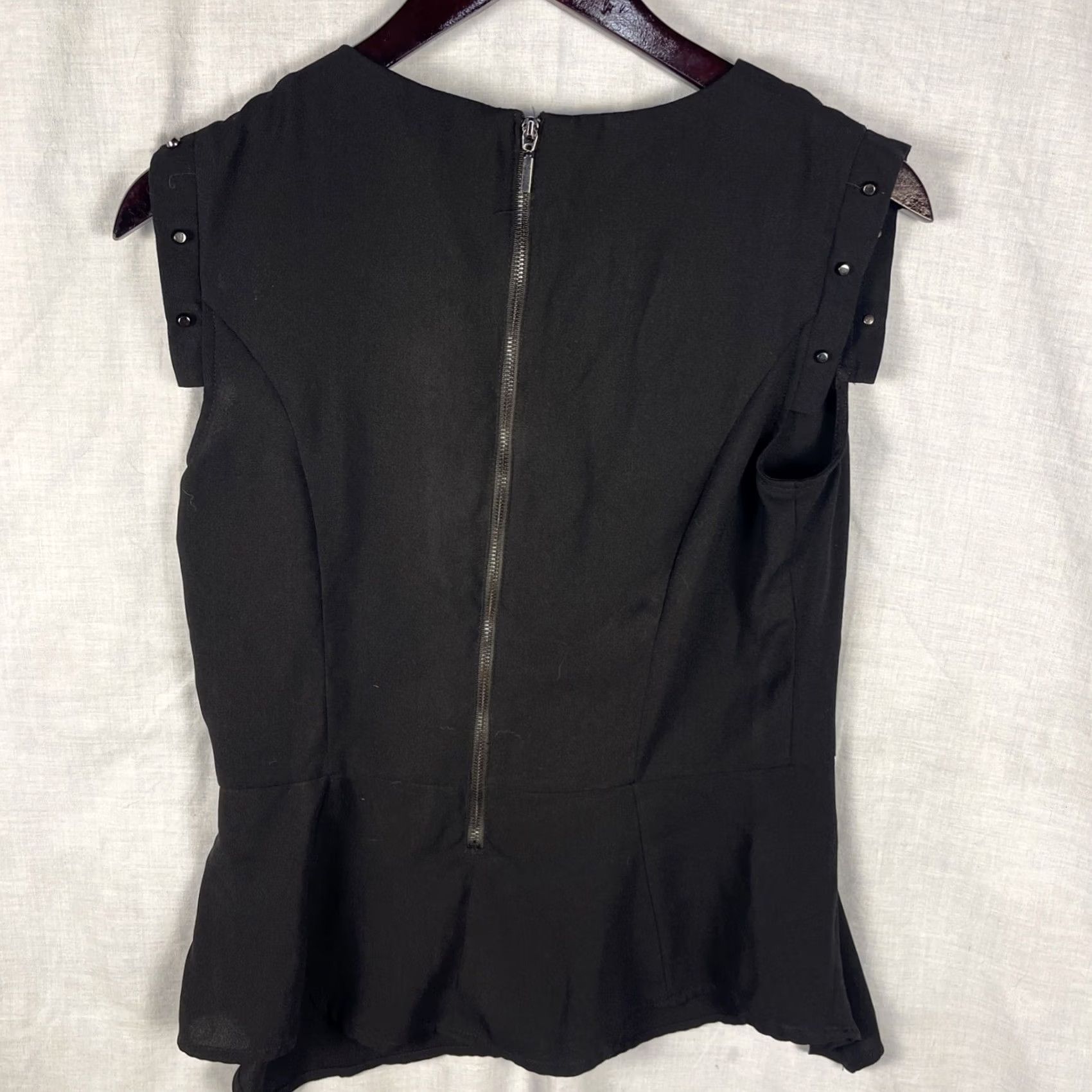 H&M H&M Women’s Top Tunic Sleeveless Blouse Black L Studded NWT Rocker Womens Size L / US 10 / IT 46 - 6 Thumbnail