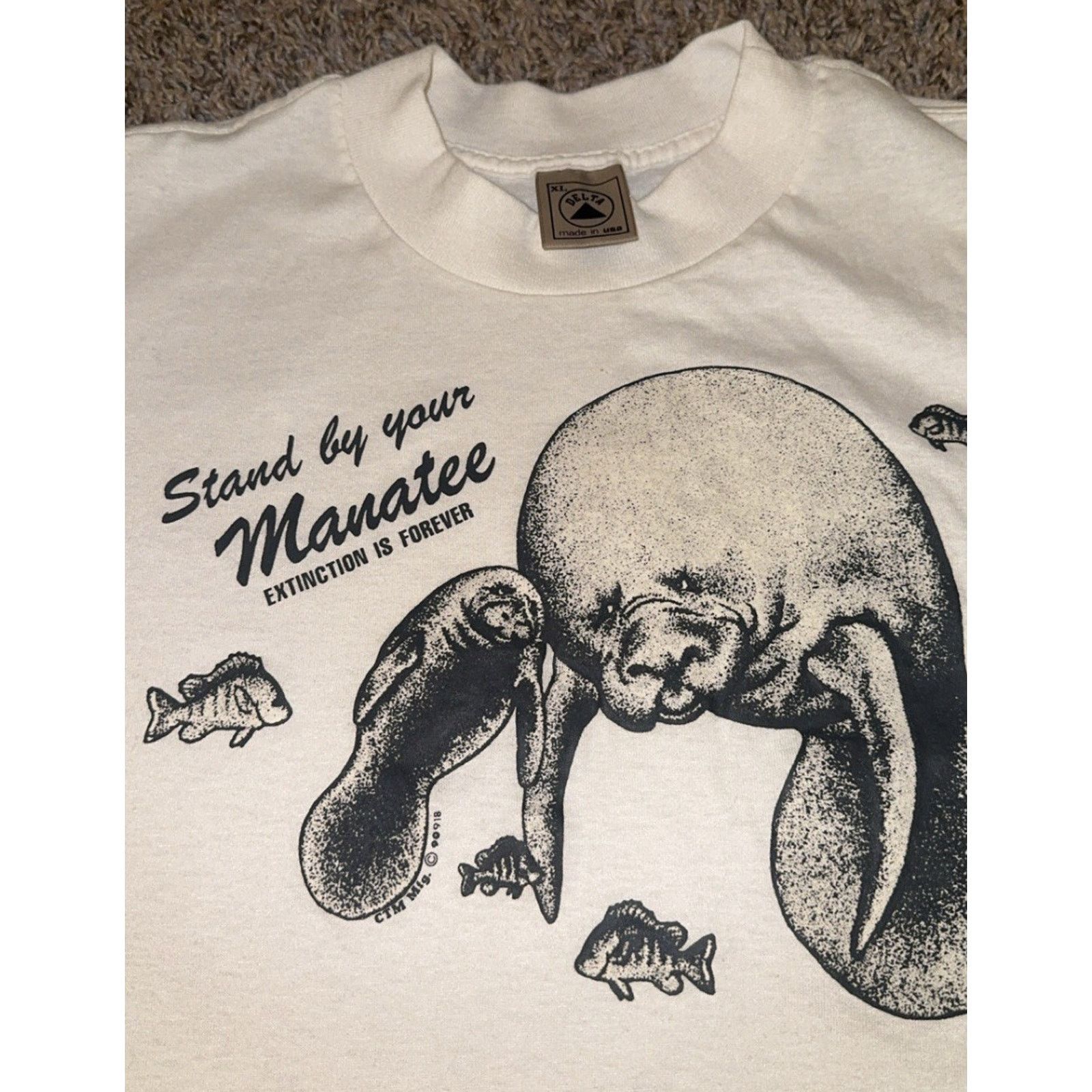 Delta Vintage 1985 harborside graphics nature mammal Whale... Size US XL / EU 56 / 4 - 3 Thumbnail