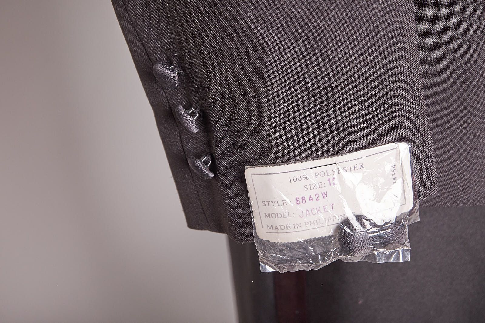 Vintage 1980s Formal Black Tuxedo Suit Size 34S - 5 Thumbnail
