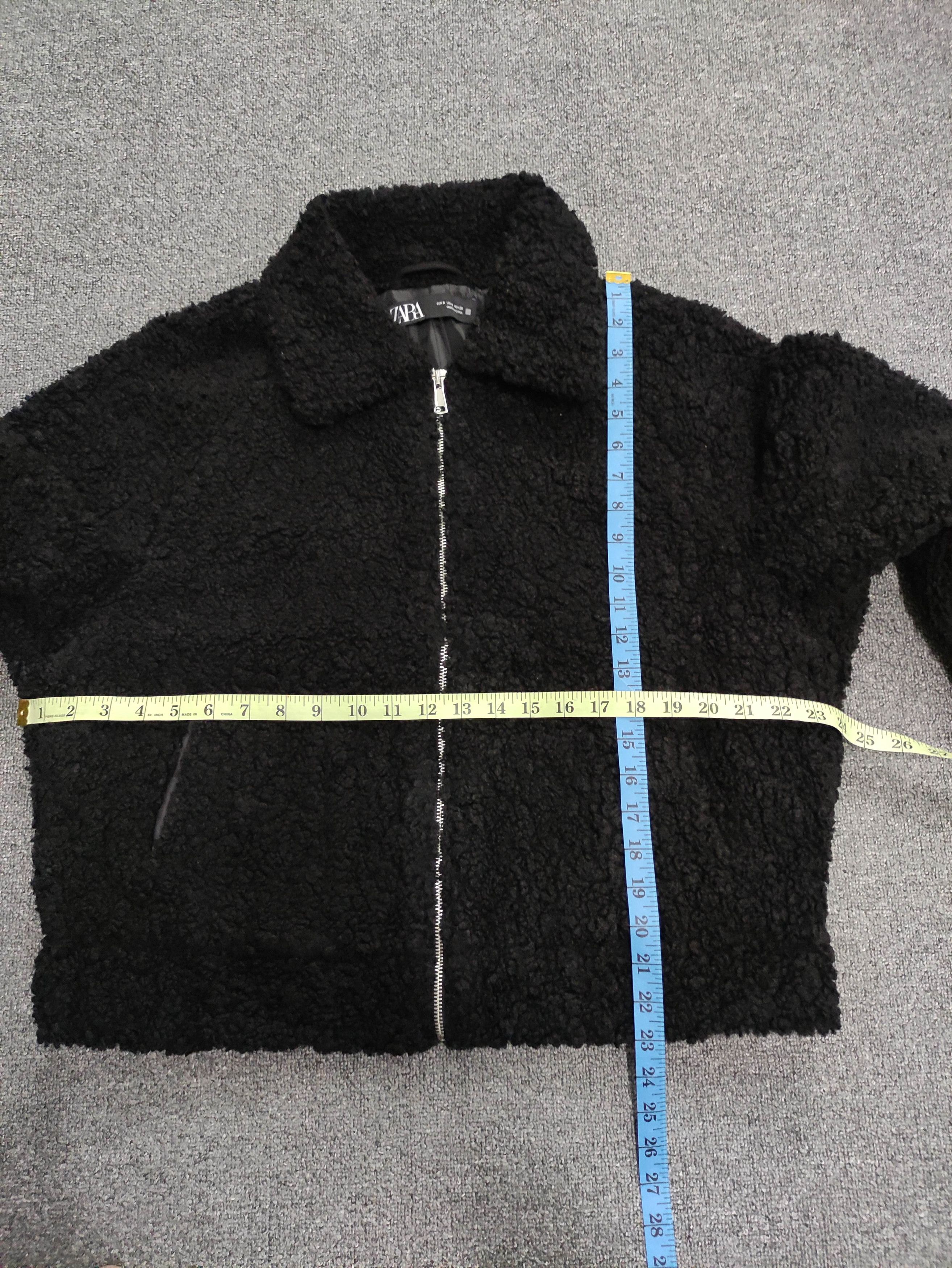 Zara Zara Black Sherpa Jacket Zipper Size S / US 4 / IT 40 - 10 Thumbnail