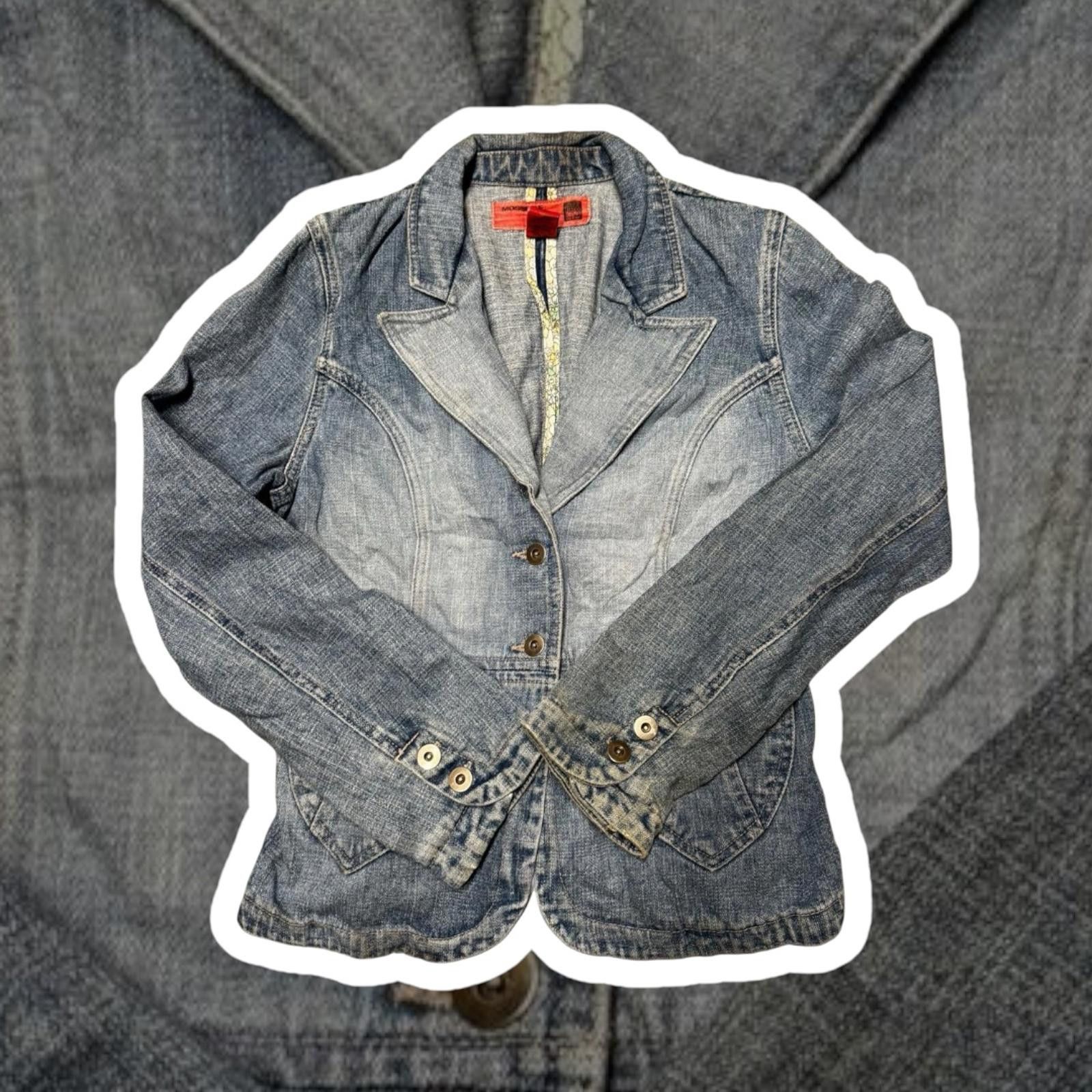 Designer Classic Denim Blazer by Mississue - Stylish Casual Jacket Size US L / EU 52-54 / 3 - 1 Thumbnail