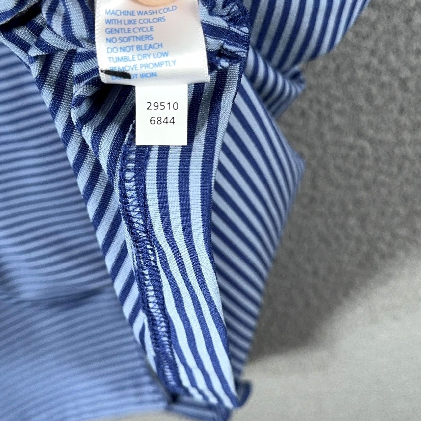 Southern Tide Southern Tide Pullover Mens 2XL Blue Striped Quarter Zip Performance Golf T3 Size US XXL / EU 58 / 5 - 7 Thumbnail