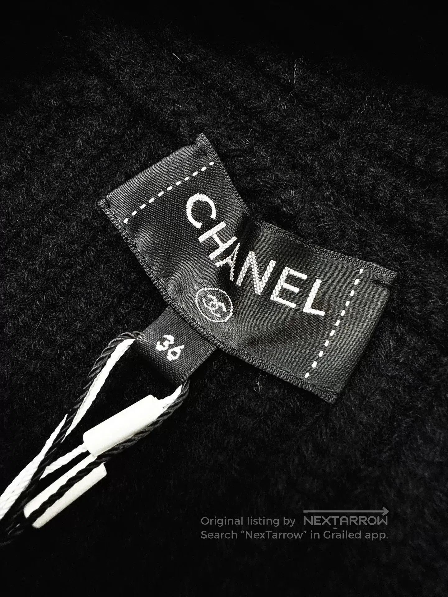 Chanel Chanel Black Knit Cardigan with Curved Hem. Size US S / EU 44-46 / 1 - 6 Thumbnail