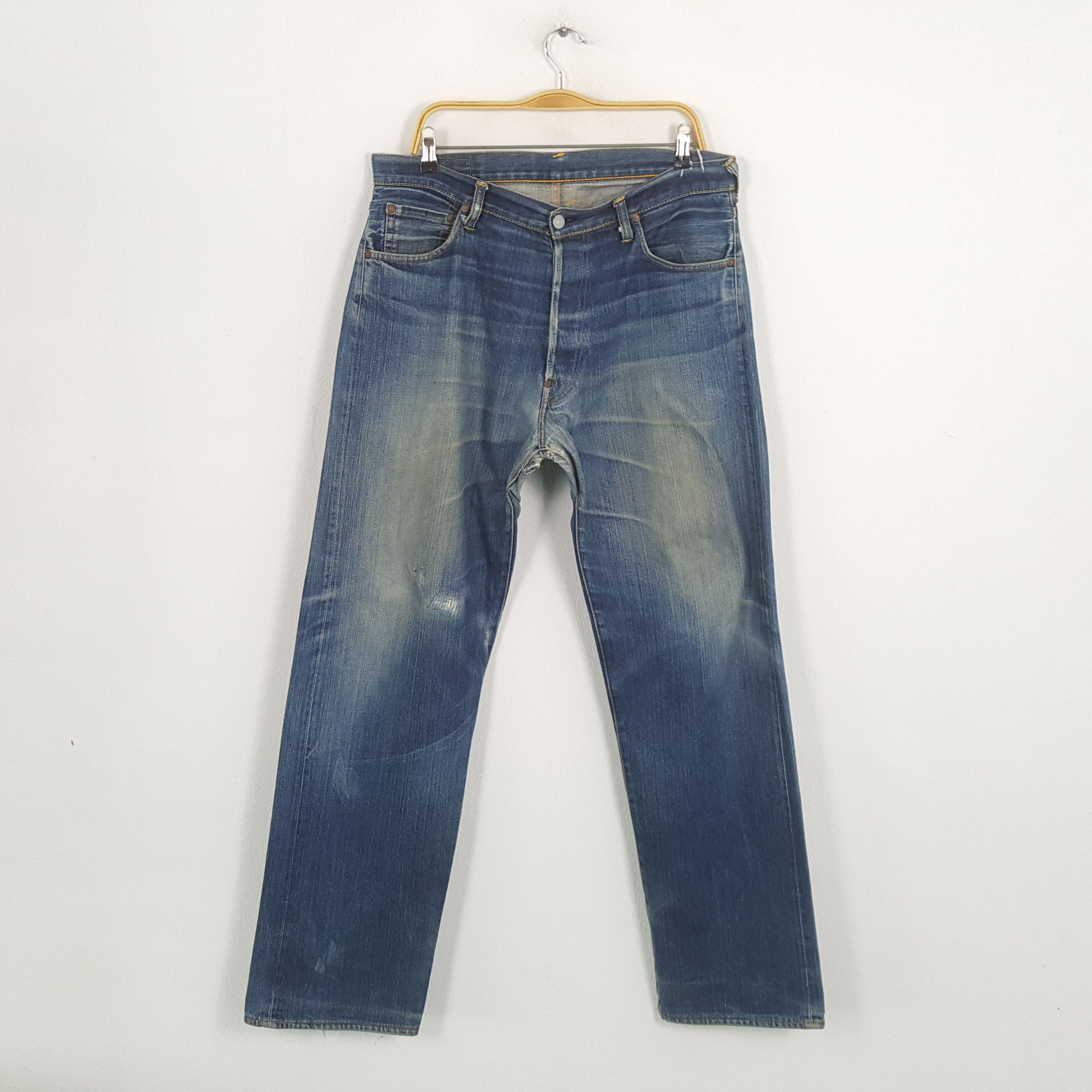 Evisu × Japanese Brand × Vintage Vintage EVISU Japanese Brand Daicock Custom Distressed Jeans Size US 36 / EU 52 - 4 Thumbnail