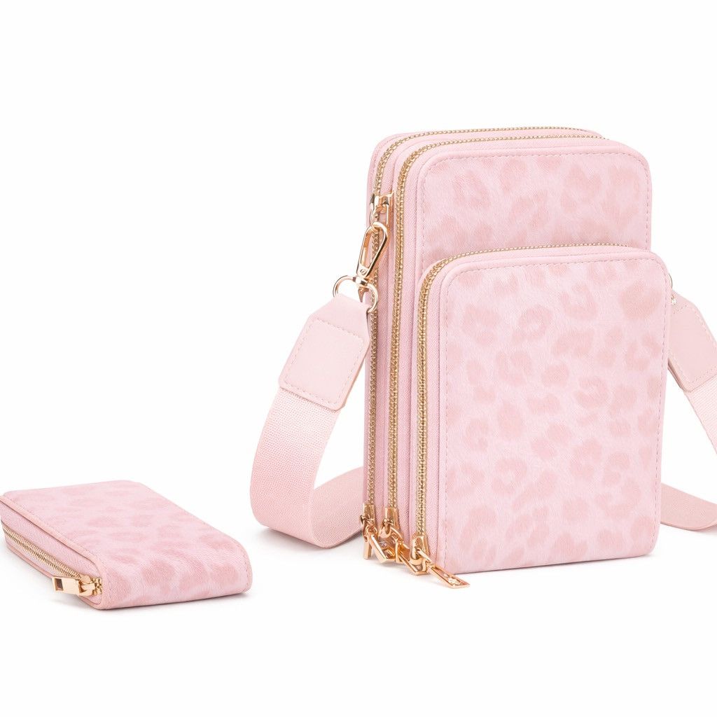 Other Leopard Print Crossbody Phone Bag with Matching Wallet Size ONE SIZE - 2 Thumbnail