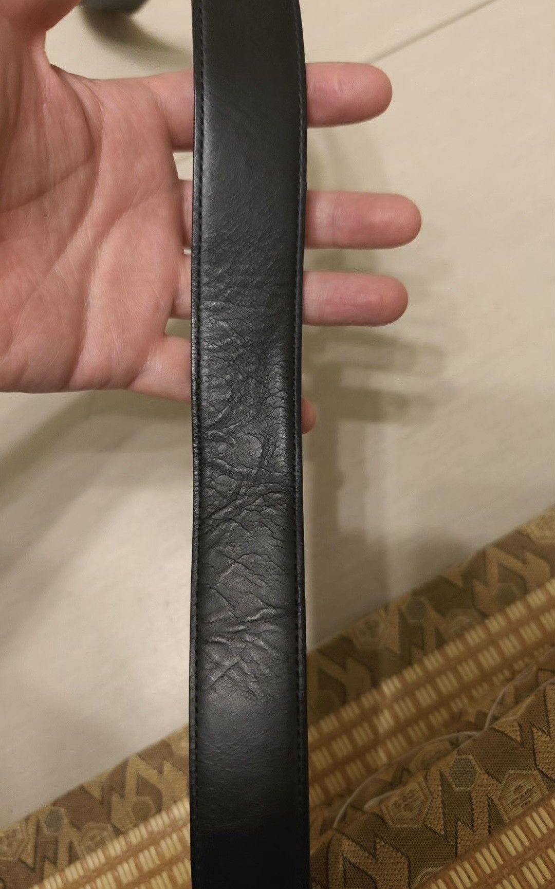Louis Vuitton LOUIS VUITTON Black Damier Graphite Belt Size ONE SIZE - 5 Thumbnail