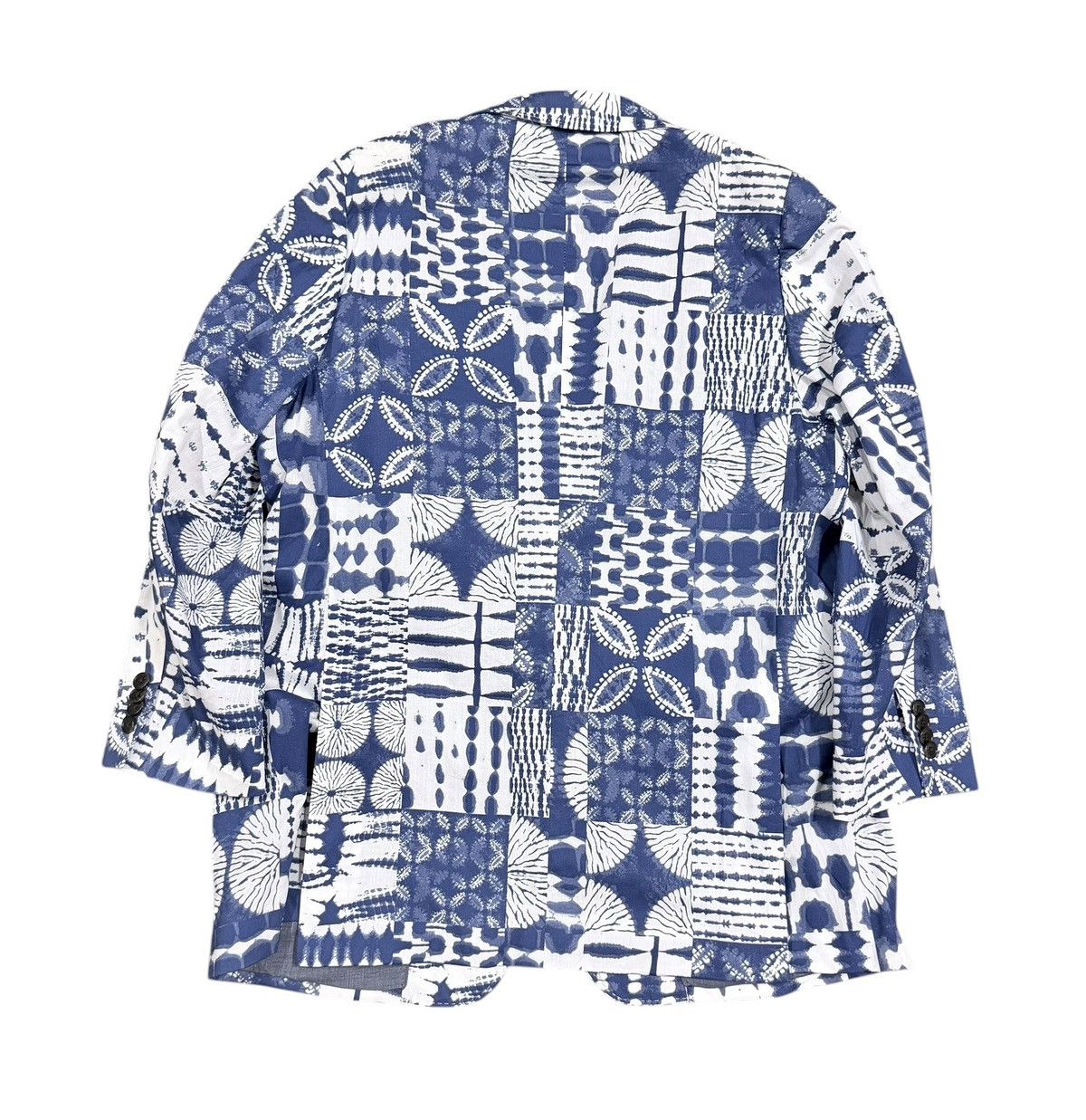 Lands' End Vtg💥Land’s End Shibori Tie Dye Classic Fit Blazer Jacket Size 44R - 2 Thumbnail