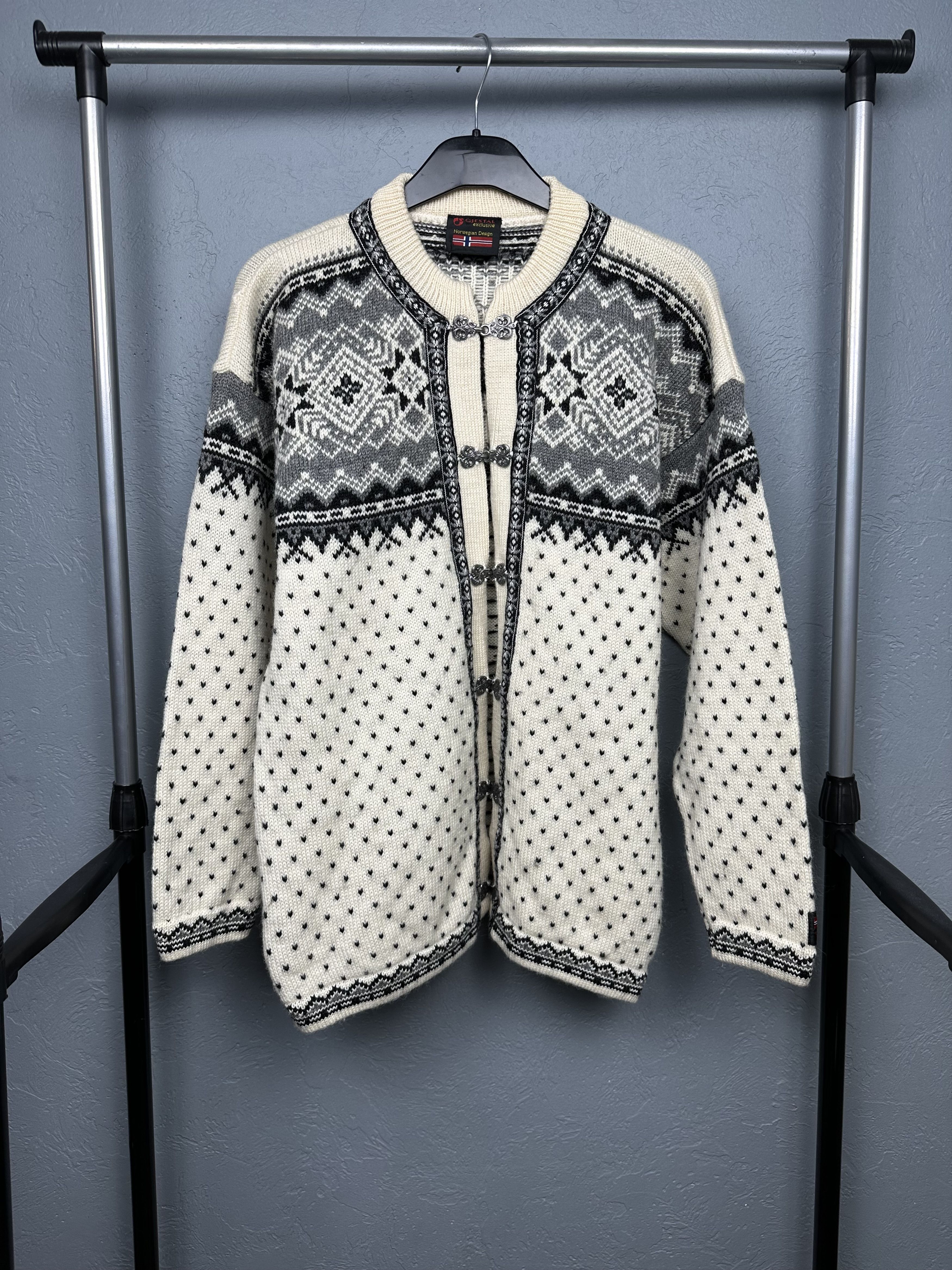 Other Norwegian Wool Vintage Mens Sweater Size US L / EU 52-54 / 3 - 1 Thumbnail