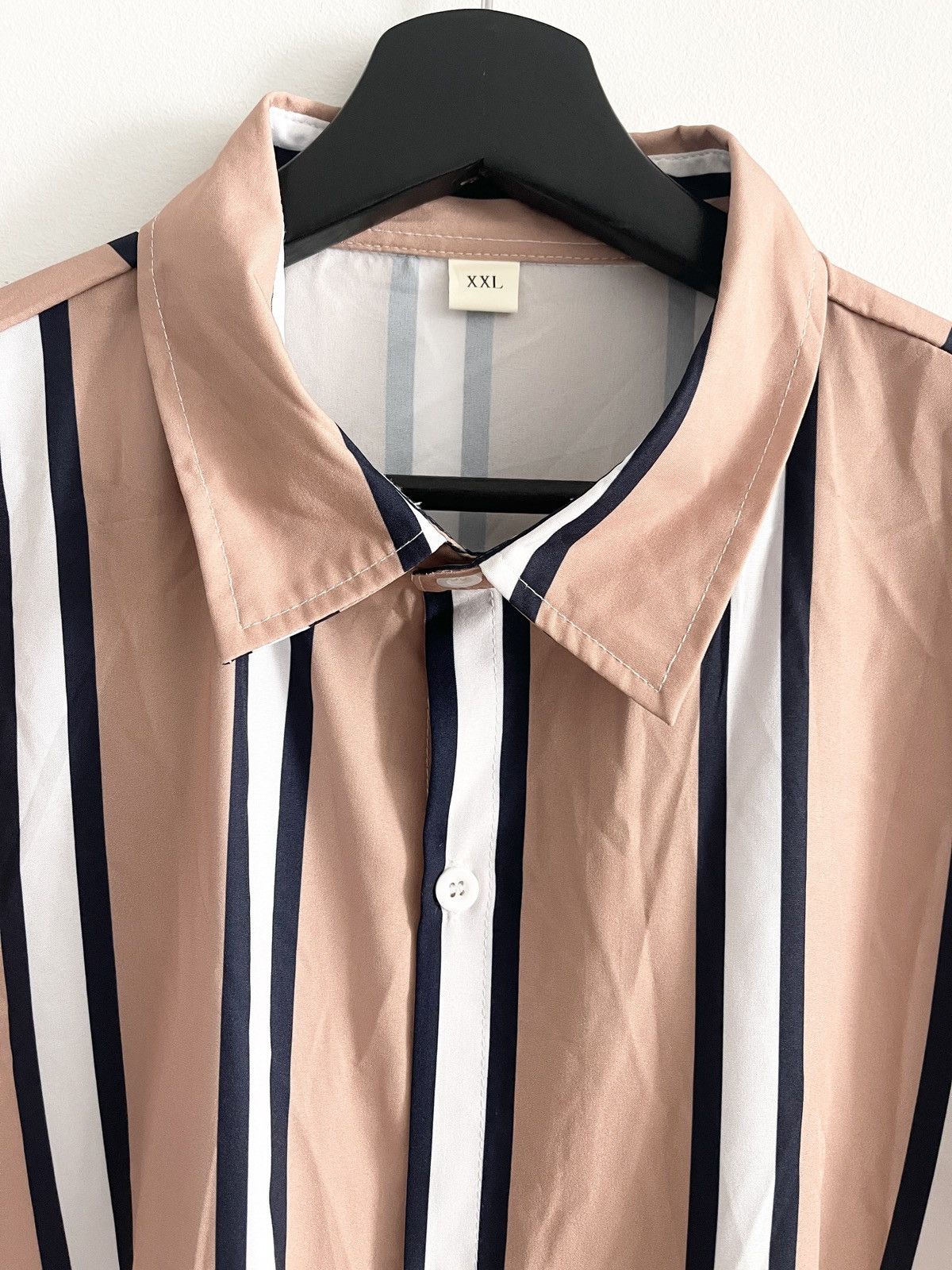Shein STEAL! Shein Strip Short Sleeves Shirt (2XL) Size US XXL / EU 58 / 5 - 3 Thumbnail