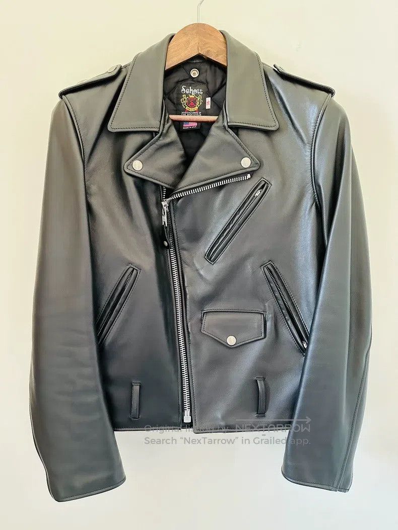 Schott Schott Cowhide locomotive cable-stayed jacket Size US S / EU 44-46 / 1 - 1 Thumbnail