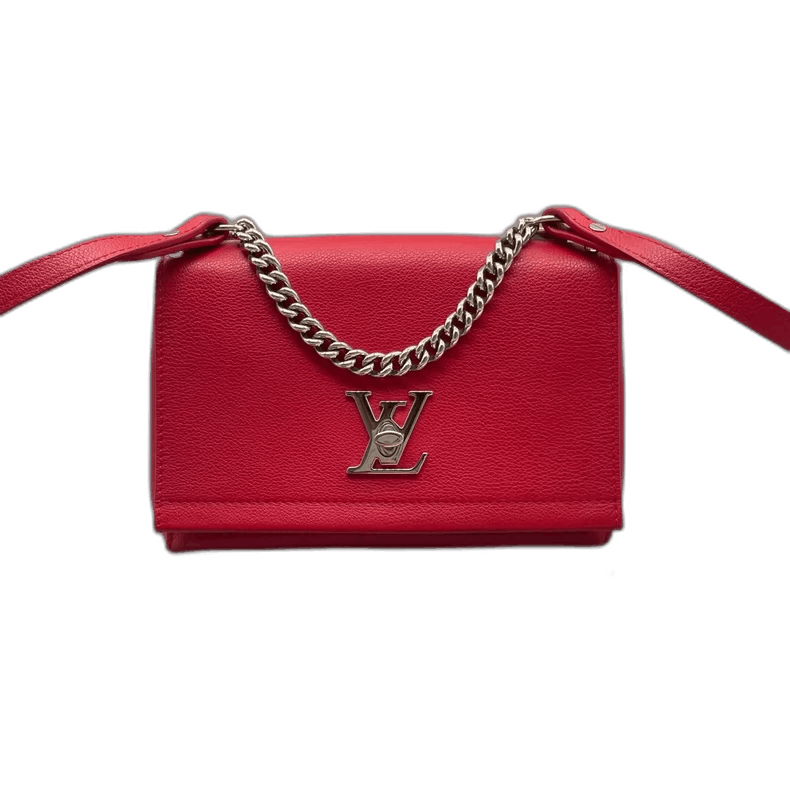 Louis Vuitton Lv Lock Me Bb Chain Crossbody Bag in Red, Men's