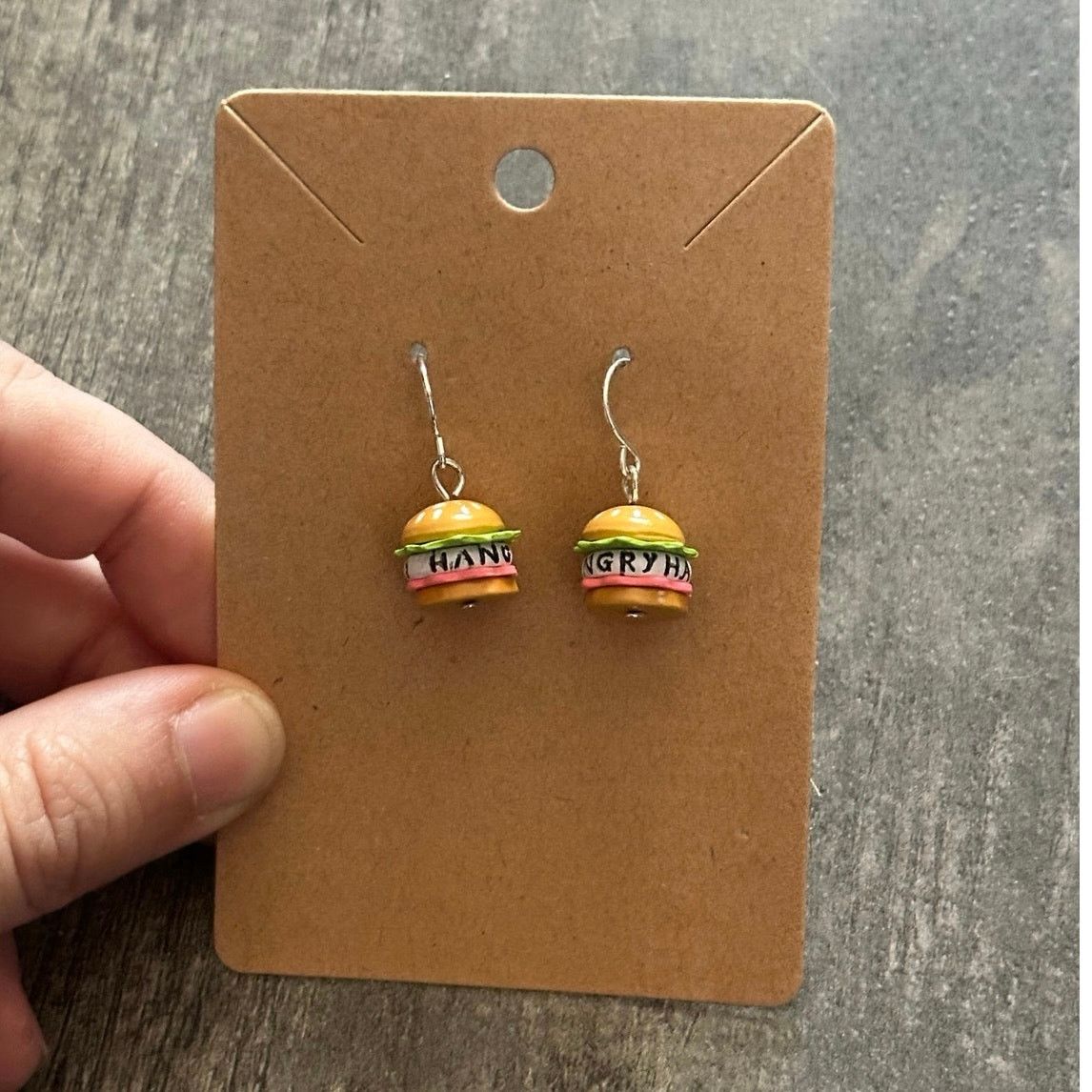 Other hamburger hangry dangly earrings Size ONE SIZE - 1 Thumbnail