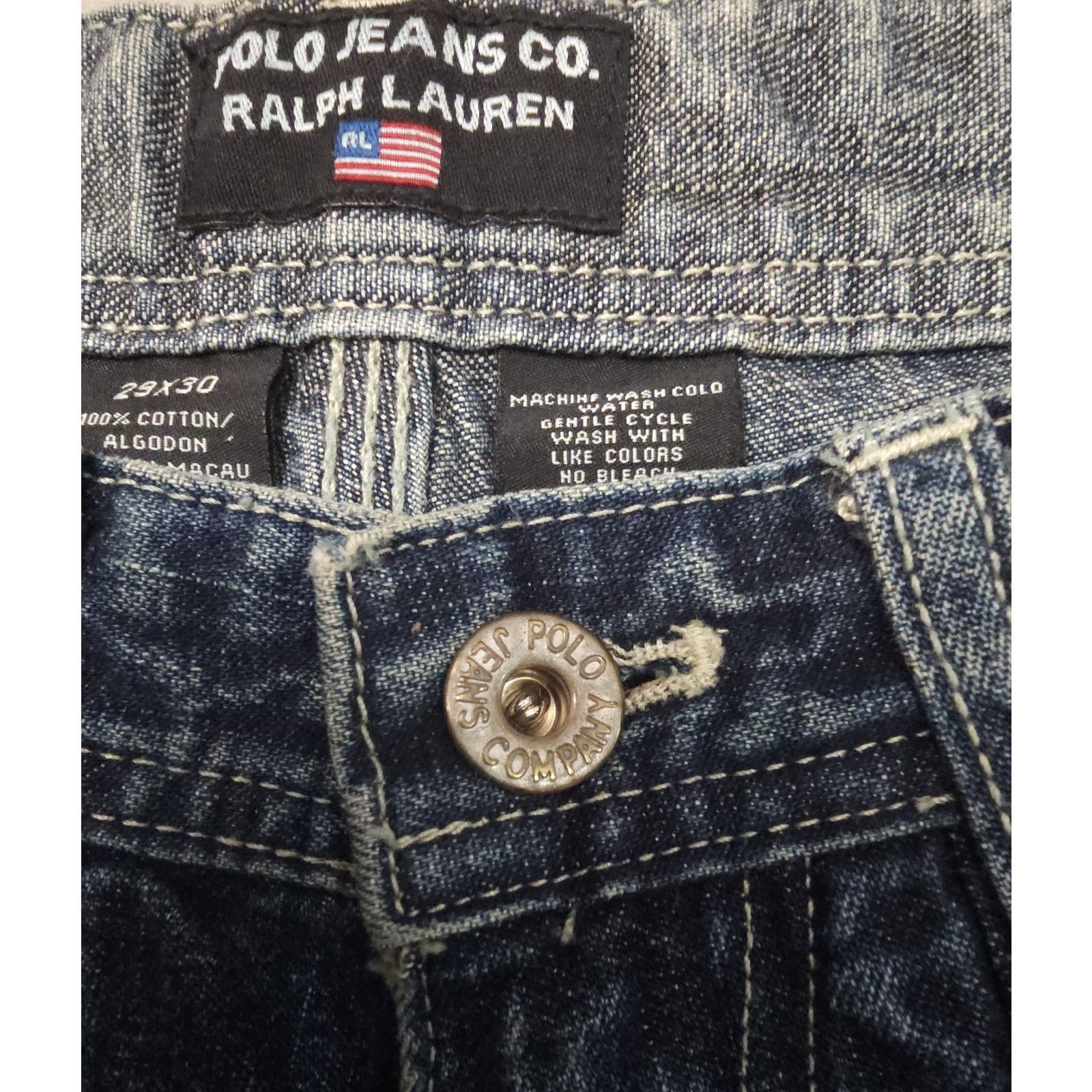 Polo Ralph Lauren POLO by RALPH LAUREN cargo BAGGY Vintage jeans Size 29 Size US 29 - 10 Thumbnail