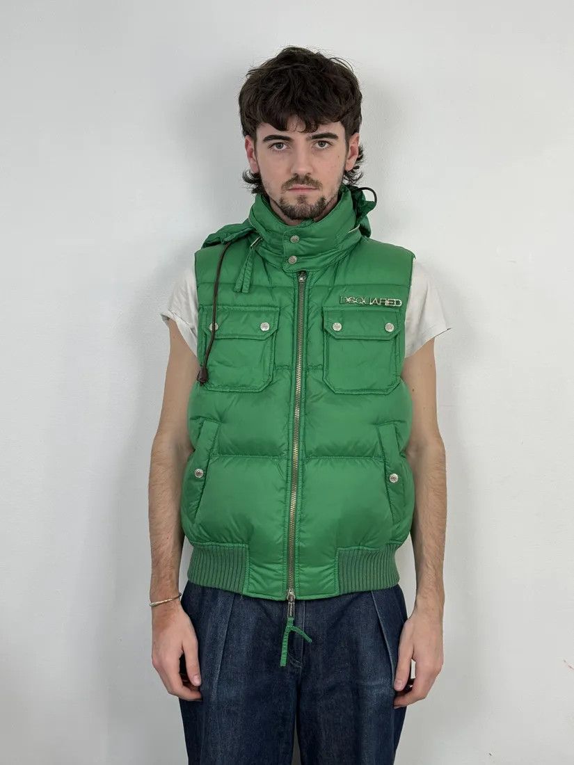 Dsquared2 SS2004 Dsquared2 Canadian Green Puffer Vest Jacket Size US S / EU 44-46 / 1 - 2 Thumbnail