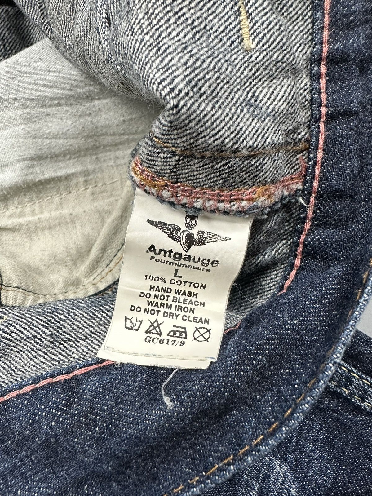 If Six Was Nine × Le Grande Bleu (L.G.B.) Vintage Special Antgauge Fourmimesure Distressed Denim Size US 31 - 10 Thumbnail