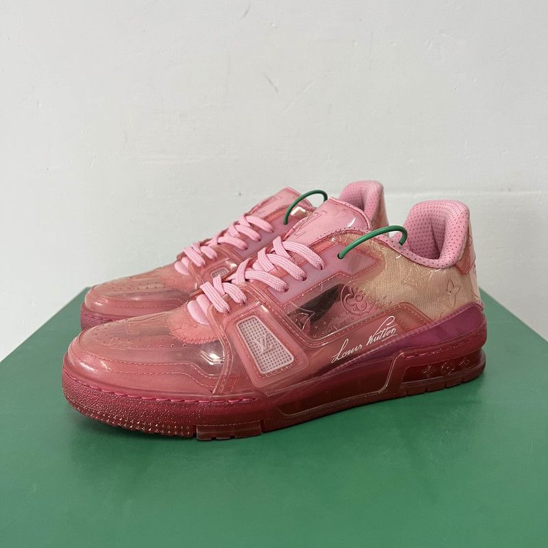 Louis Vuitton Louis Vuitton Pink PVC Low-Top Sneakers 0079 Size US 7.5 / EU 40-41 - 1 Thumbnail
