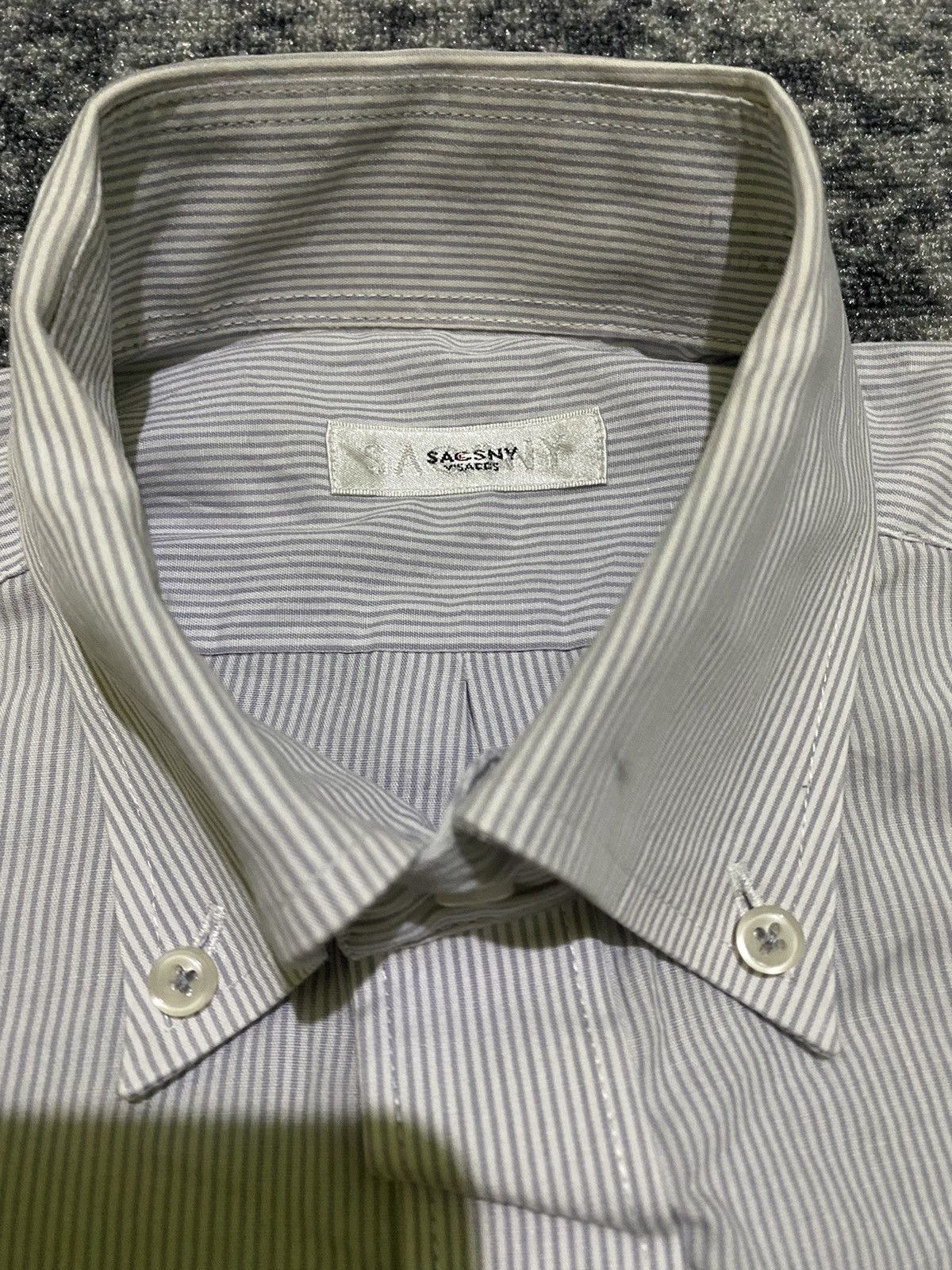 Japanese Brand × Y's for Men × Yohji Yamamoto Yohji Yamamoto Sacsny Y’saccs stripe shirt Size US S / EU 44-46 / 1 - 2 Thumbnail