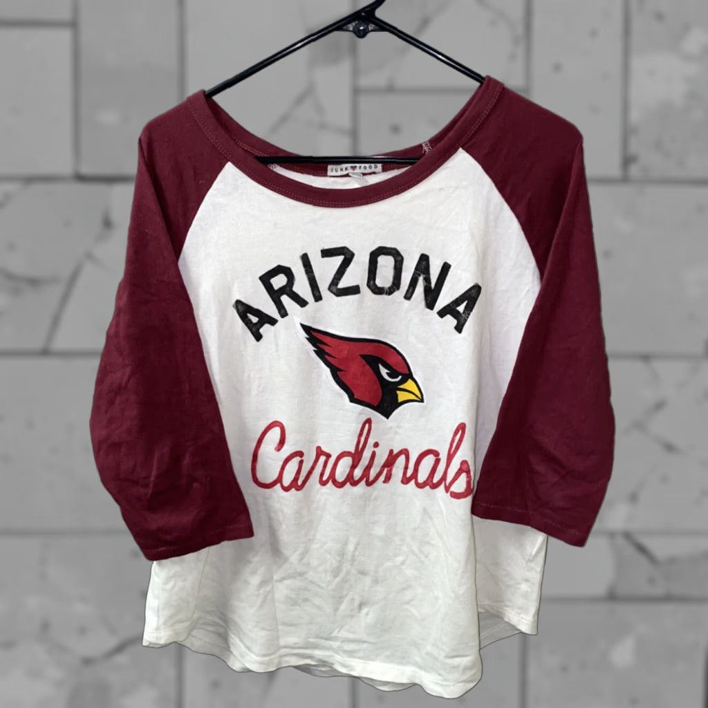 Junk Food AZ Cardinals Junk Food Long Sleeve T-Shirt White Womens Large NFL Football Size L / US 10 / IT 46 - 1 Thumbnail
