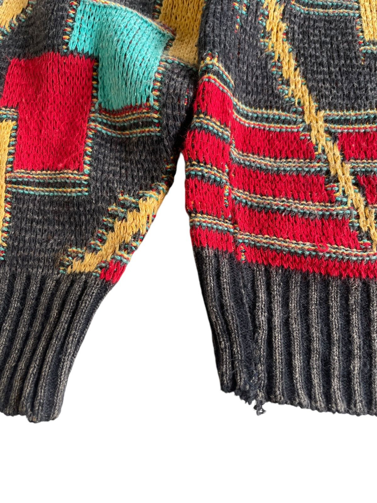 Vintage 90s Geometric Aztec Printed Knit Sweater Size US S / EU 44-46 / 1 - 8 Thumbnail
