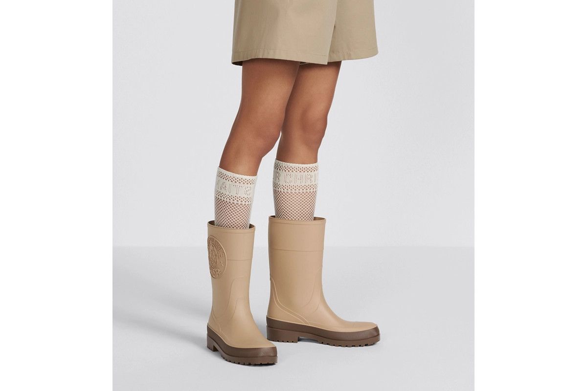 Dior o1bcso1str0225 Diorunion Rain Boot in Beige/Brown Size US 8 / IT 38 - 5 Thumbnail