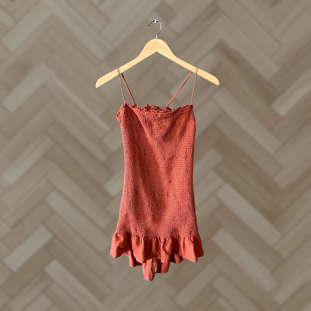 Abercrombie & Fitch Abercrombie & Fitch Dress Womens Large Orange Sleeveless Short Size 36" / US 14 / IT 50 - 1 Thumbnail