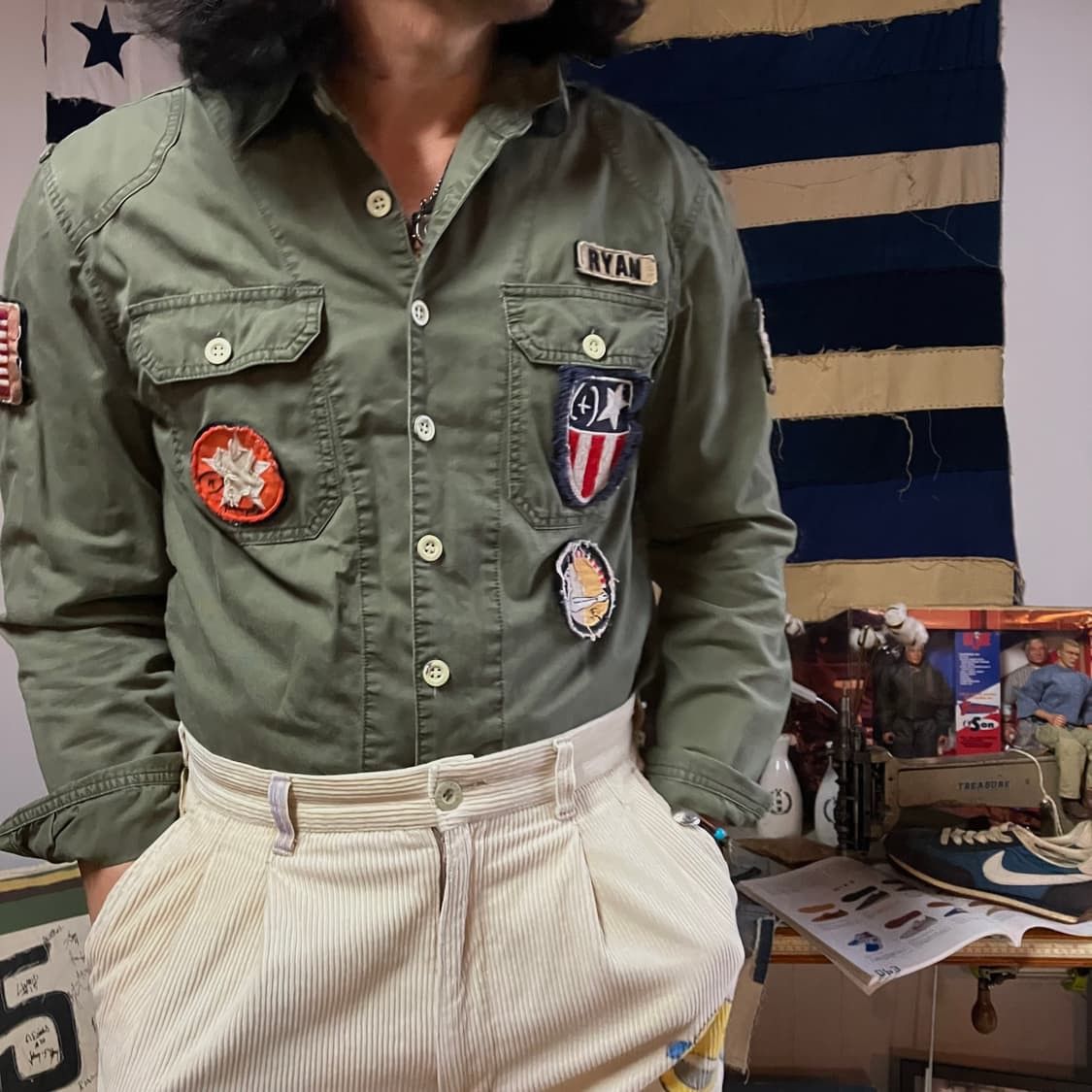 Kolor KOLOR BEACON Japan USA Patch Military Army Shirt Size US L / EU 52-54 / 3 - 2 Thumbnail