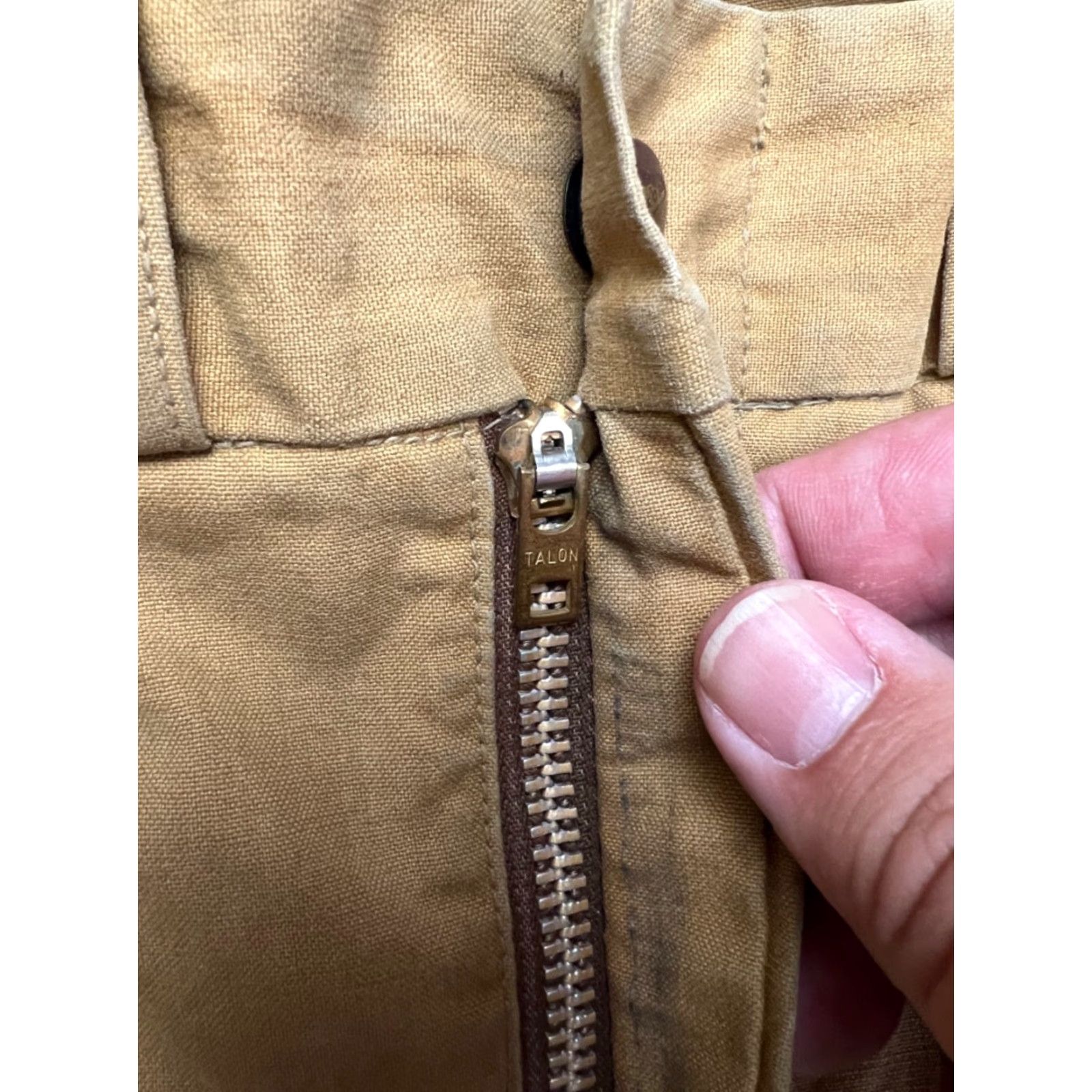 Vintage VINTAGE Duxbak Aero Rainproof Hunting Pants 36x28 Brown Cotton Flat Front Mens 1960s Size US 36 / EU 52 - 3 Thumbnail
