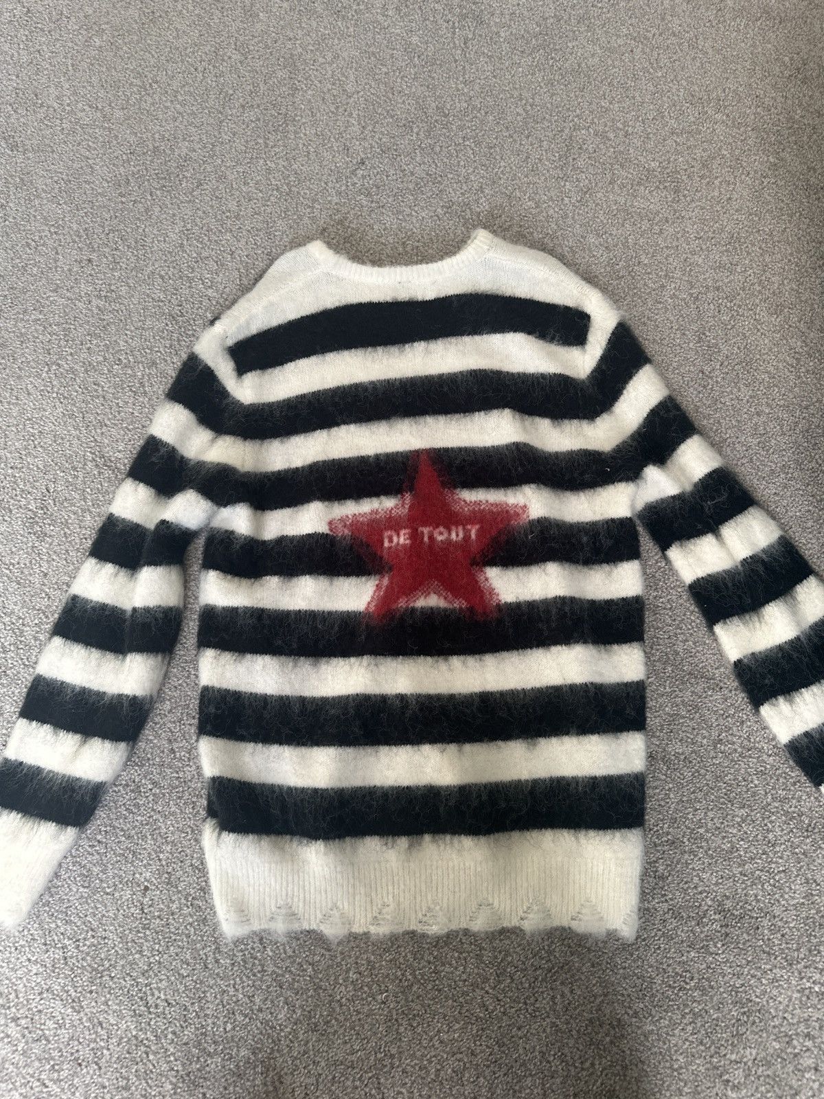 Other Roi de Tout Black and White Striped Sweater Size US XL / EU 56 / 4 - 2 Thumbnail