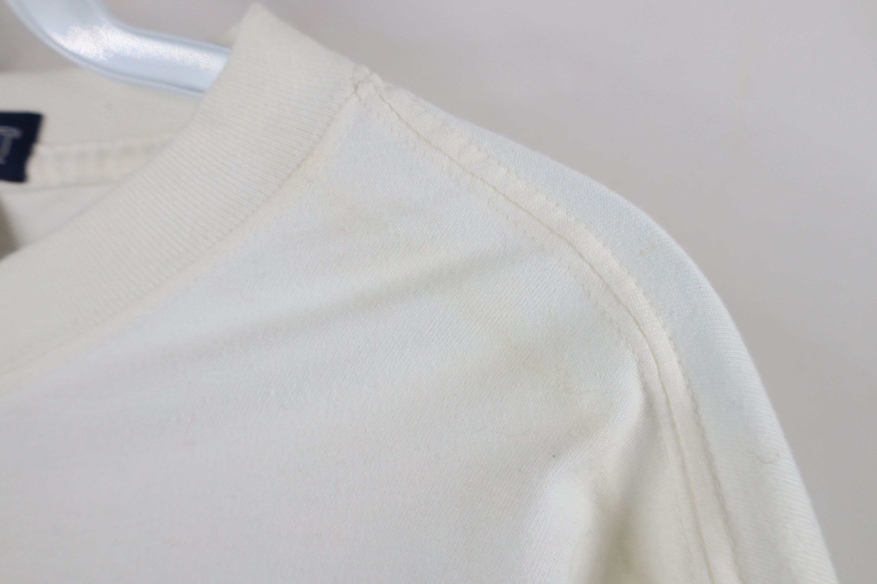 Lands' End × Vintage Vintage 90s Lands End Cotton Long Sleeve T-Shirt White USA Size US XXL / EU 58 / 5 - 6 Thumbnail