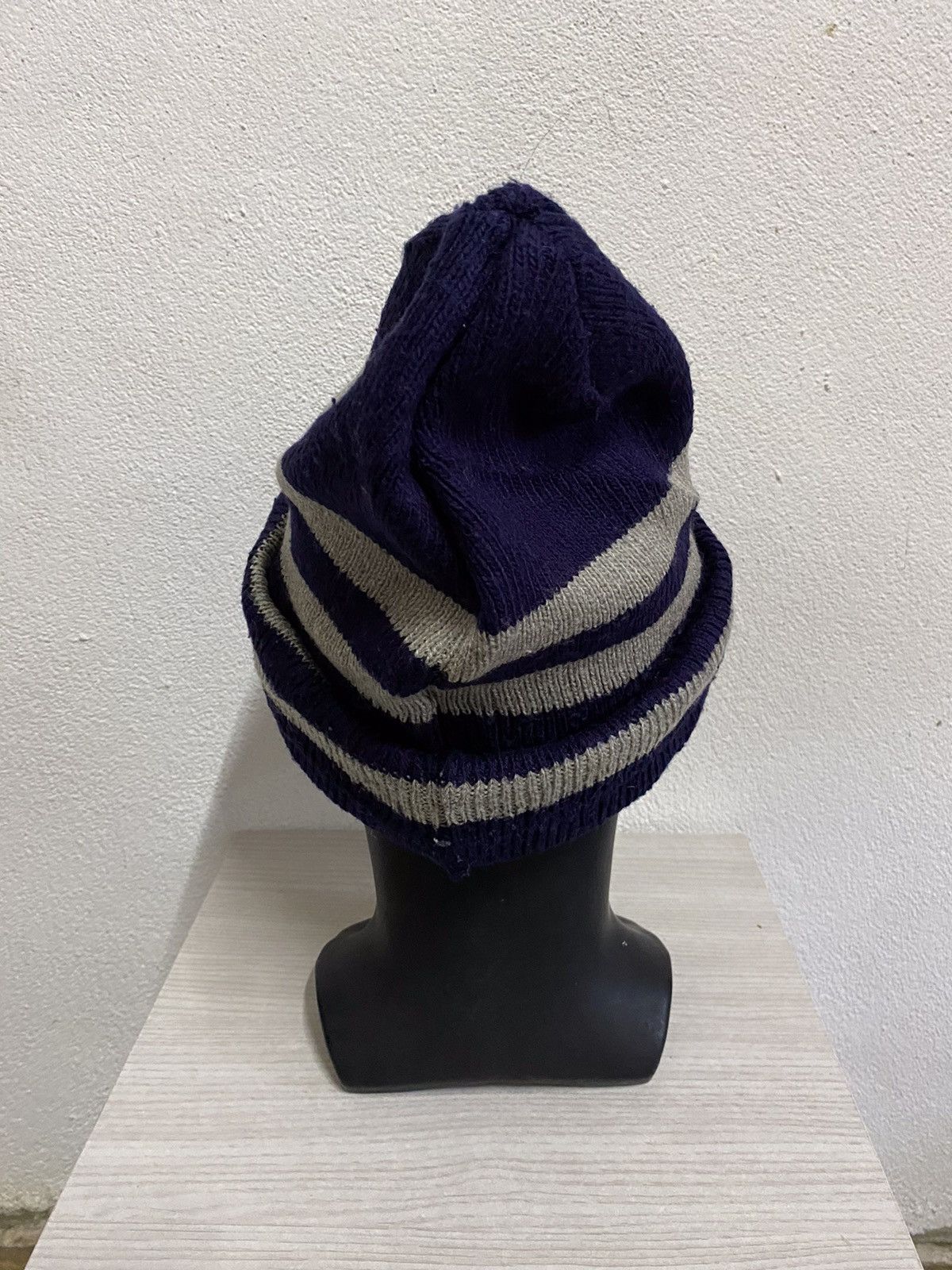 Japanese Brand × Vintage Japanese Brand Stripe Design Beanie Hat Size ONE SIZE - 4 Thumbnail