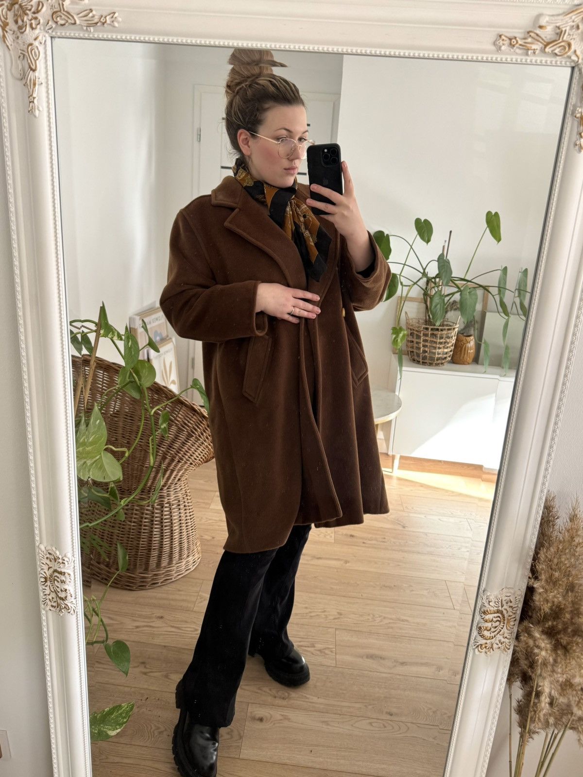 Max Mara Max Mara Brown Vintage Wool Coat Classic 40 L 8 Size L / US 10 / IT 46 - 4 Thumbnail