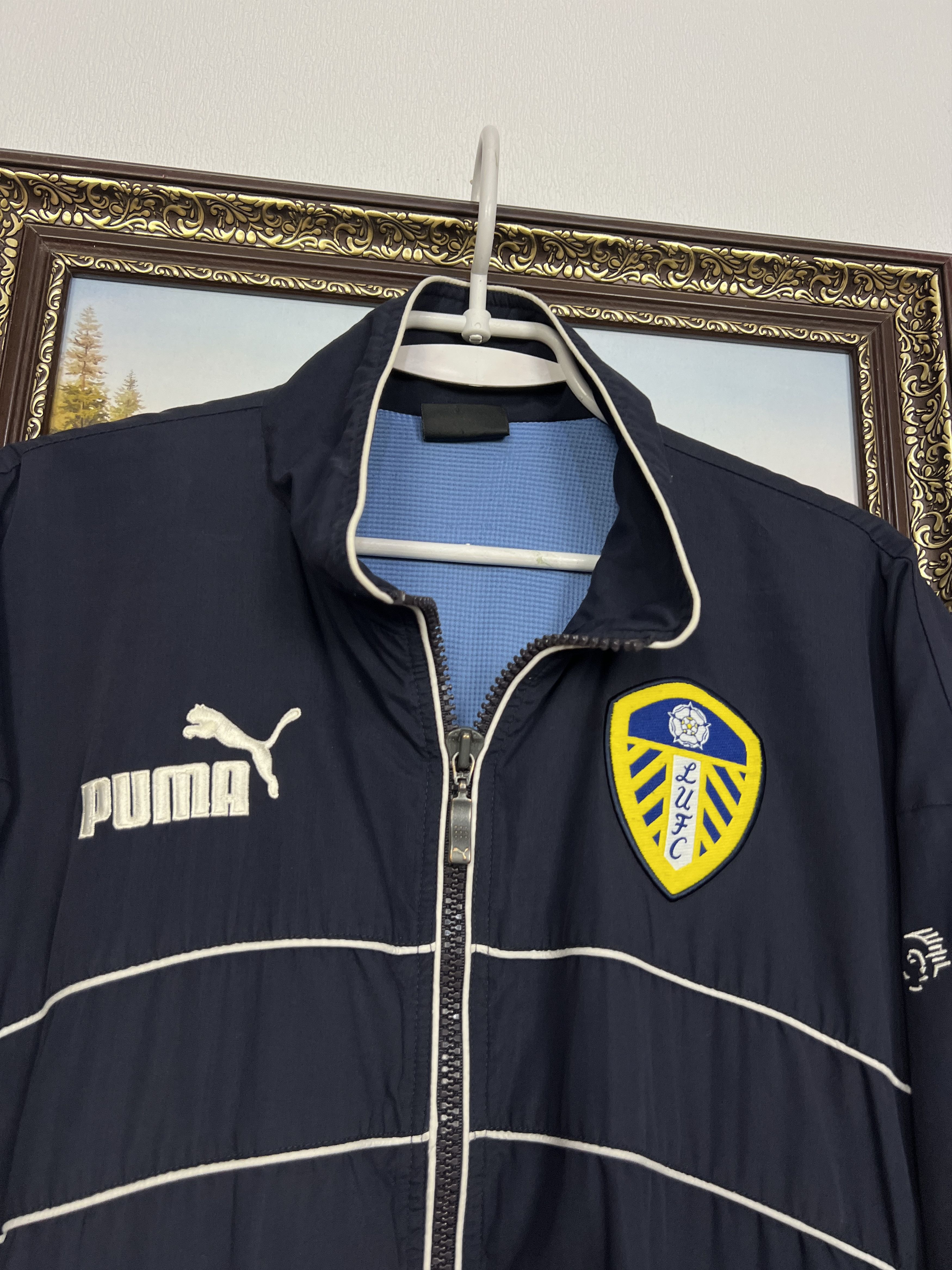 Puma Vintage Puma Leeds United Football Jacket Soccer Track Top Size US M / EU 48-50 / 2 - 3 Thumbnail