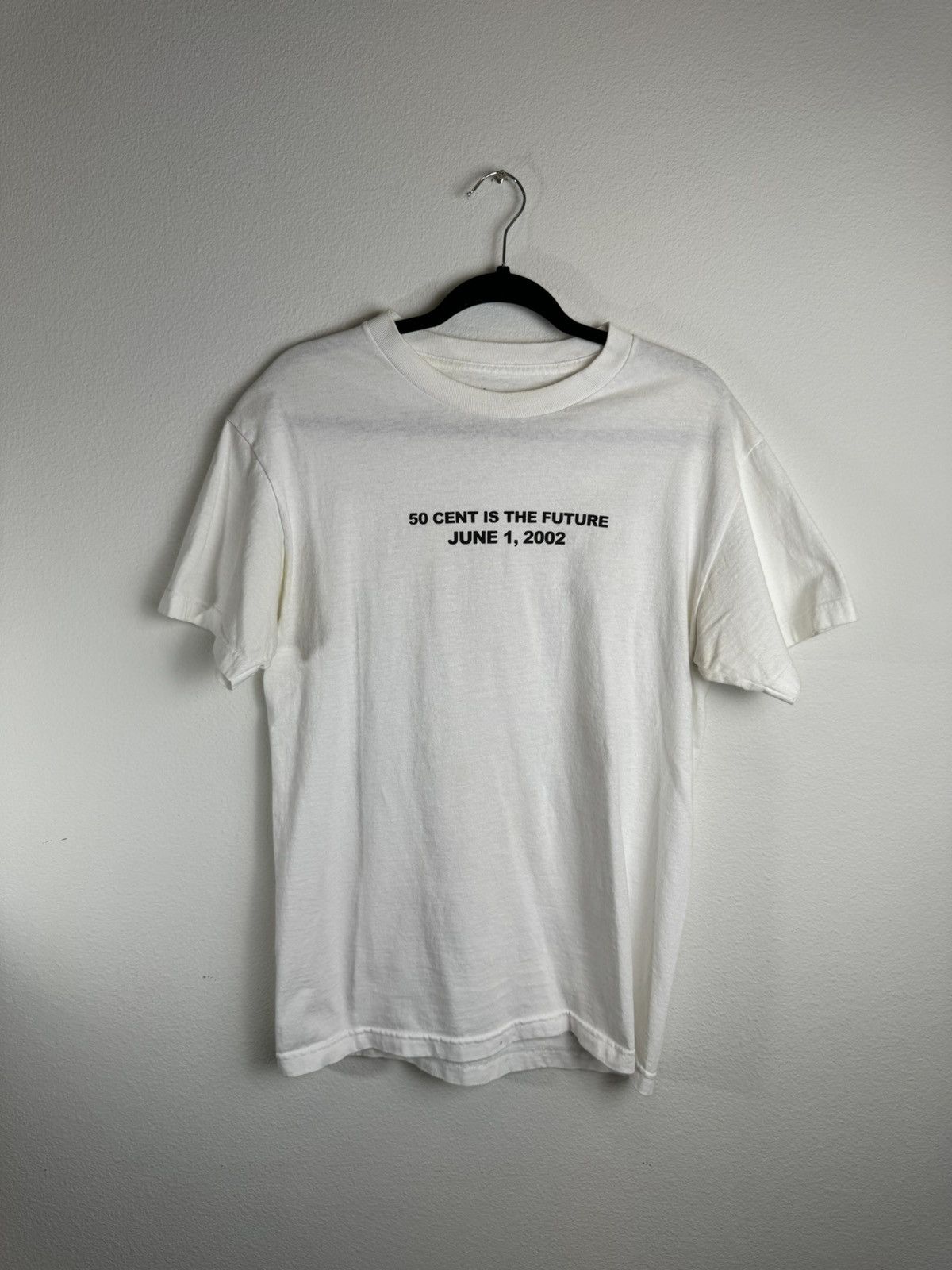 image of Platinum Plus 50 Cent Is The Future Short Sleeve T-Shirt in White, Men's (Size Medium)