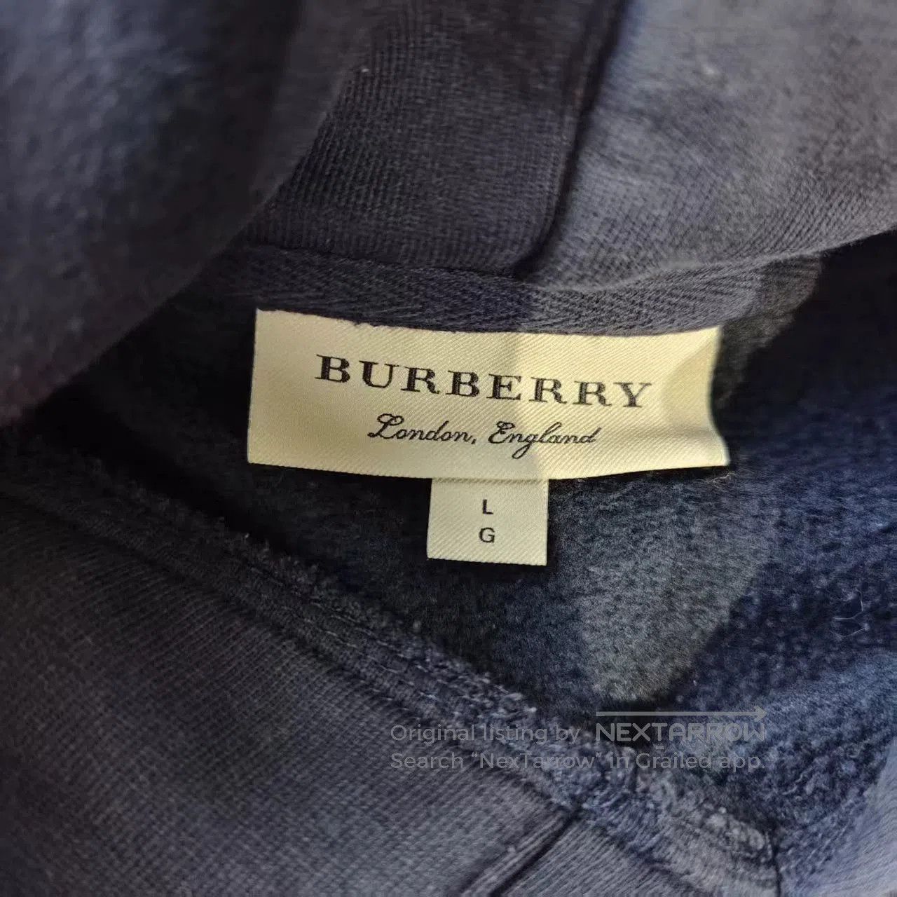 Burberry burberry hoodie in navy blue, size large. Size US L / EU 52-54 / 3 - 3 Thumbnail