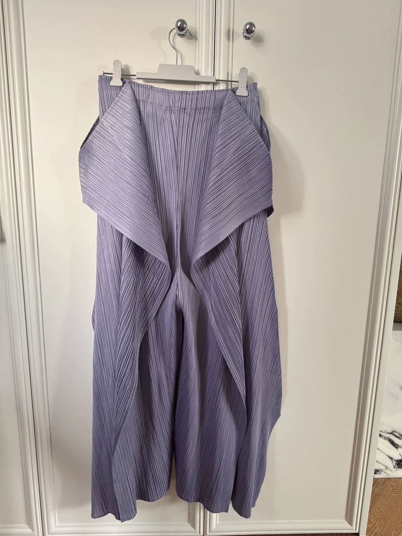 Issey Miyake issey miyake size:5 Gray-purple pleated pants Size 42" / US 20 - 2 Thumbnail