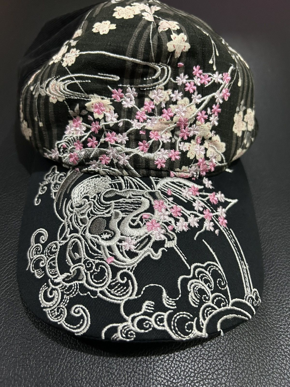 Japanese Brand Ryujin Sakura Embroidered Corduroy Caps Size ONE SIZE - 3 Thumbnail