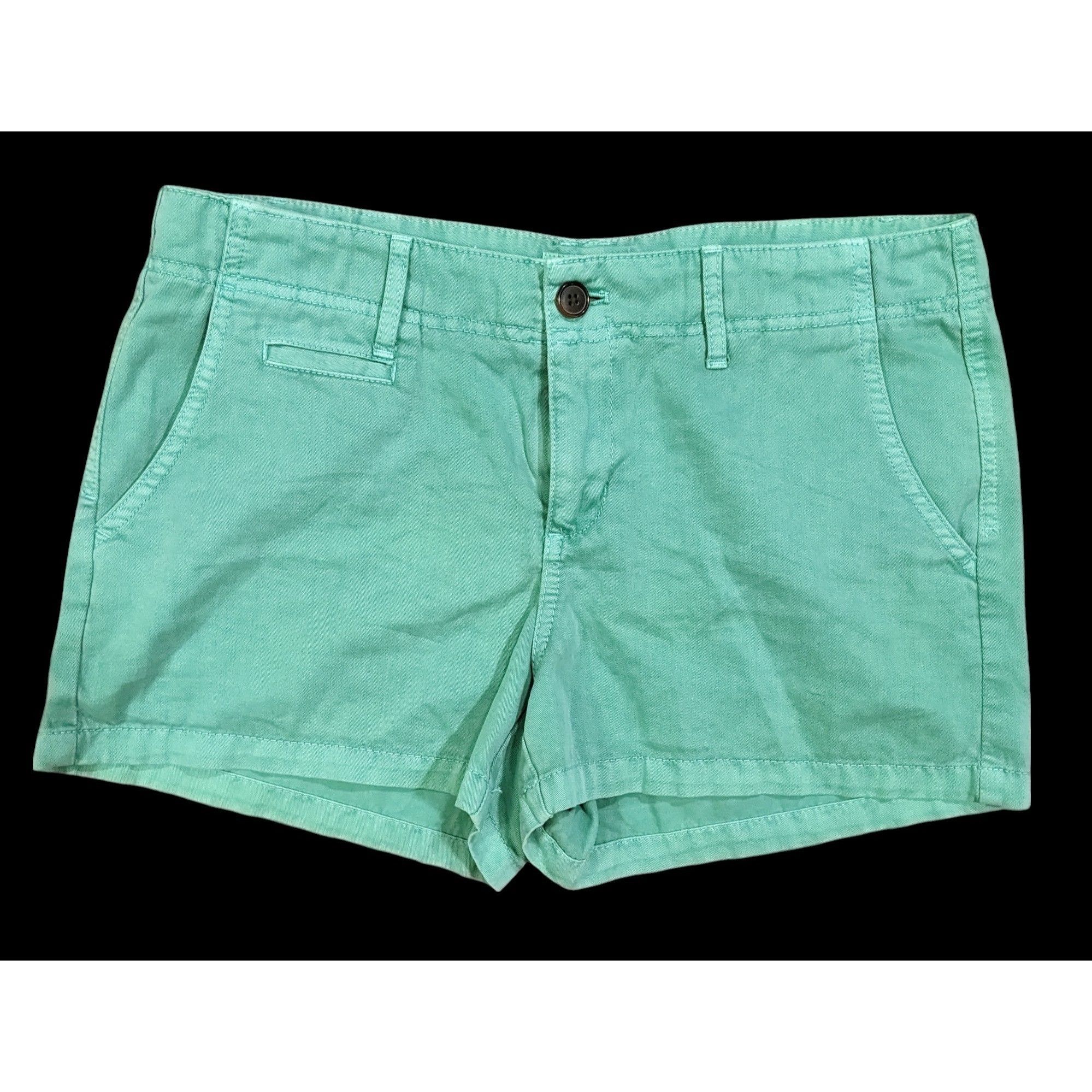 Merona Summer Beachy Casual Green Shorts by Merona Size 30" / US 8 / IT 44 - 1 Thumbnail